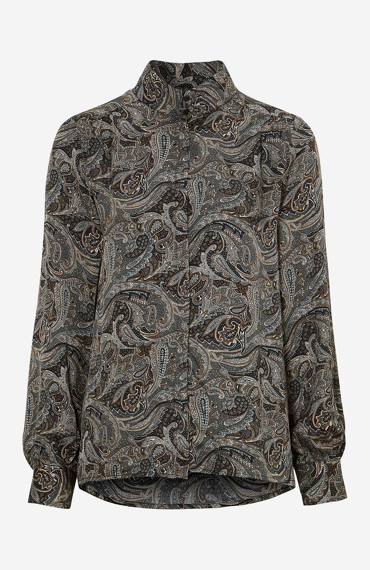 Satinbluse med et paisleymønster Harmoni