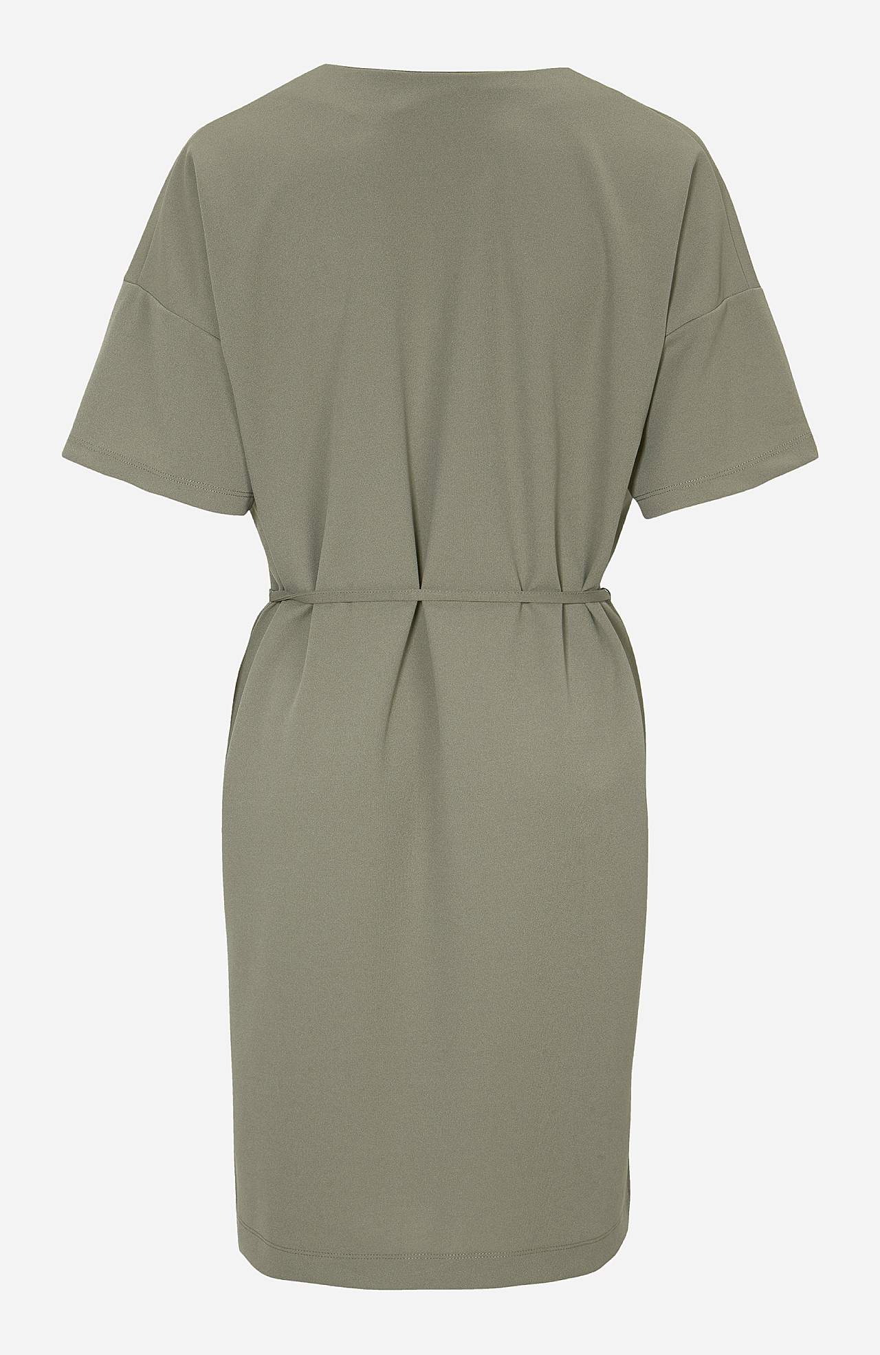 Jerseytunika med bindebånd ved taljen