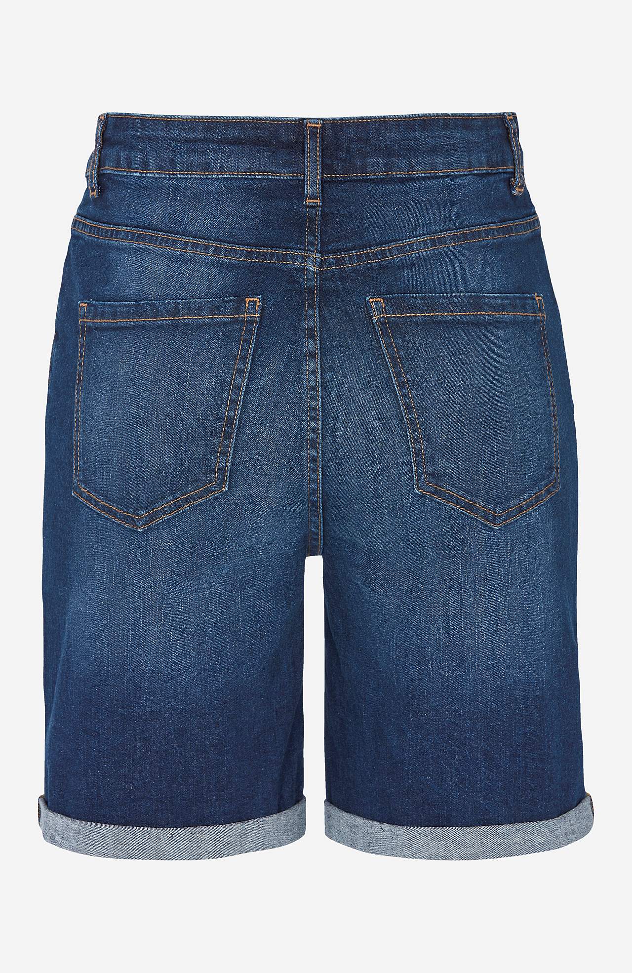 Denimshorts med komfortabelt stræk