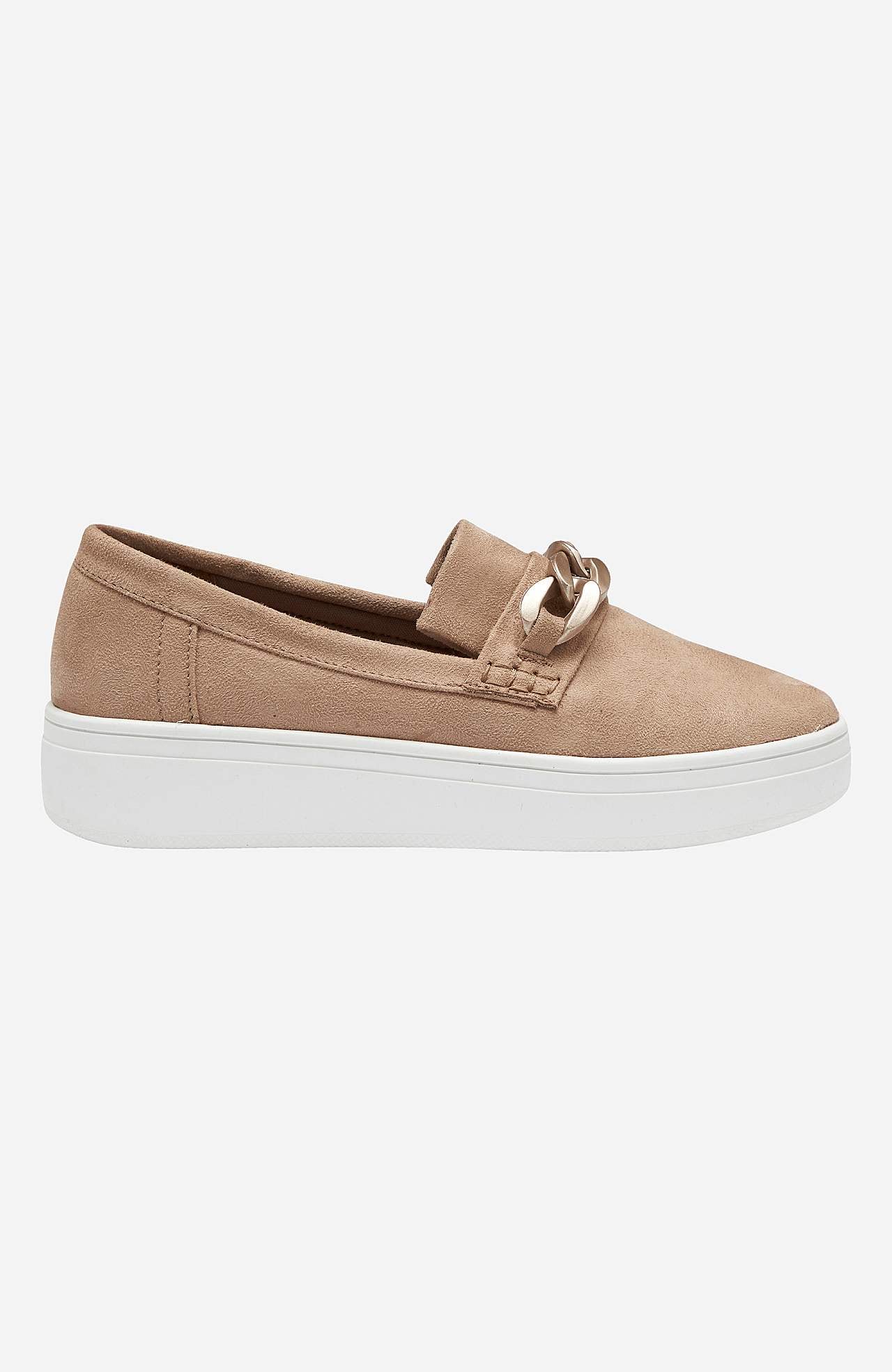 Loafer med mat guldkæde og slippers