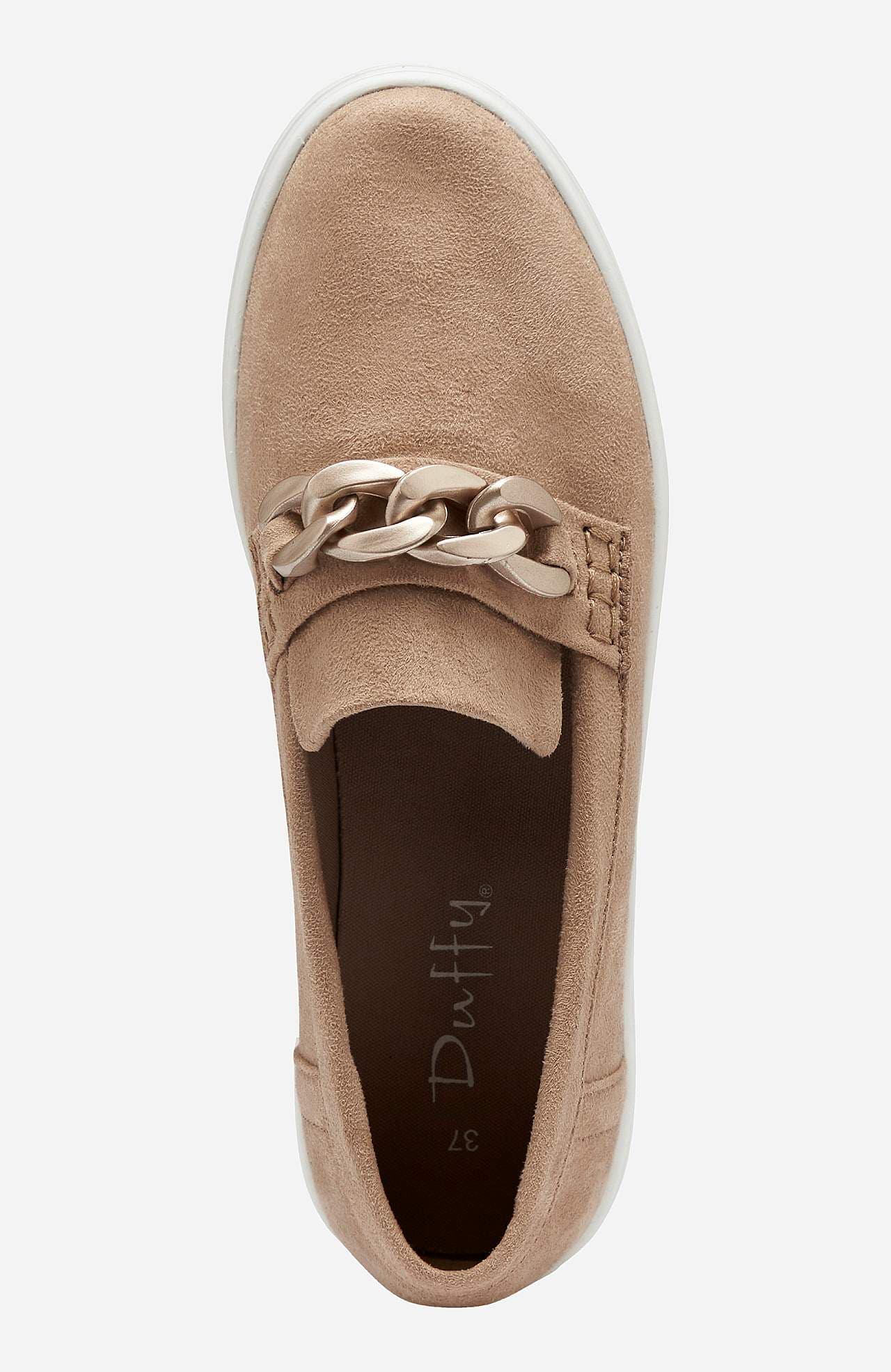 Loafer med mat guldkæde og slippers