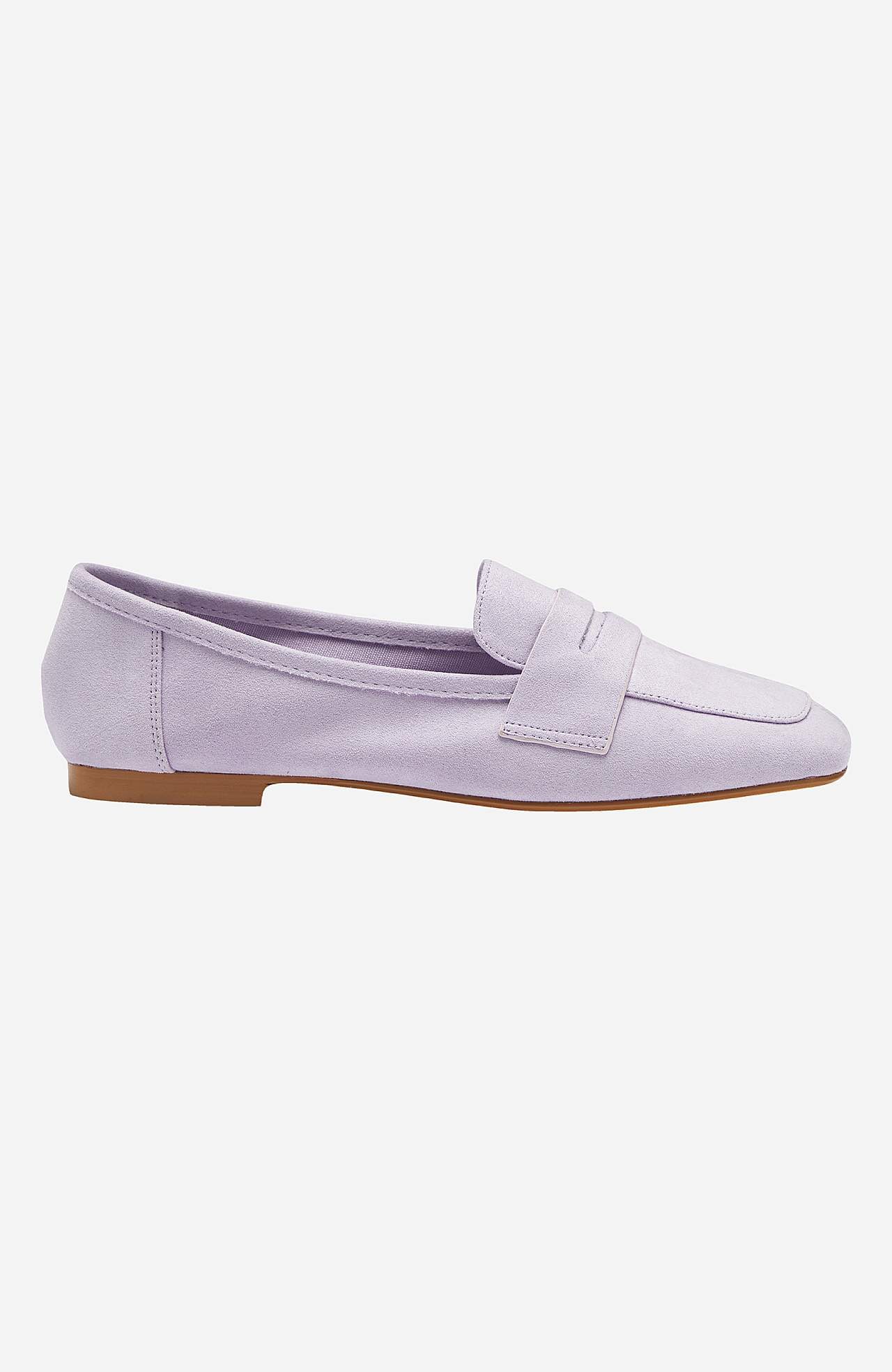Loafer i ruskindsimitation