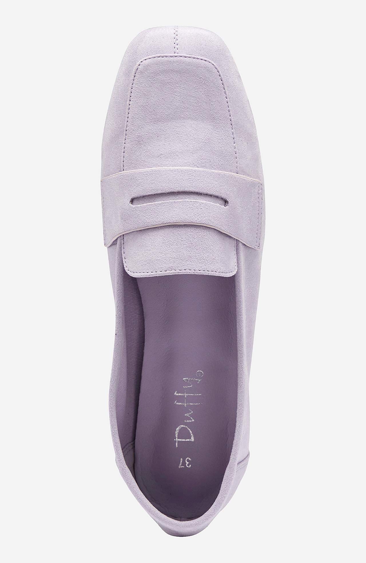 Loafer i ruskindsimitation