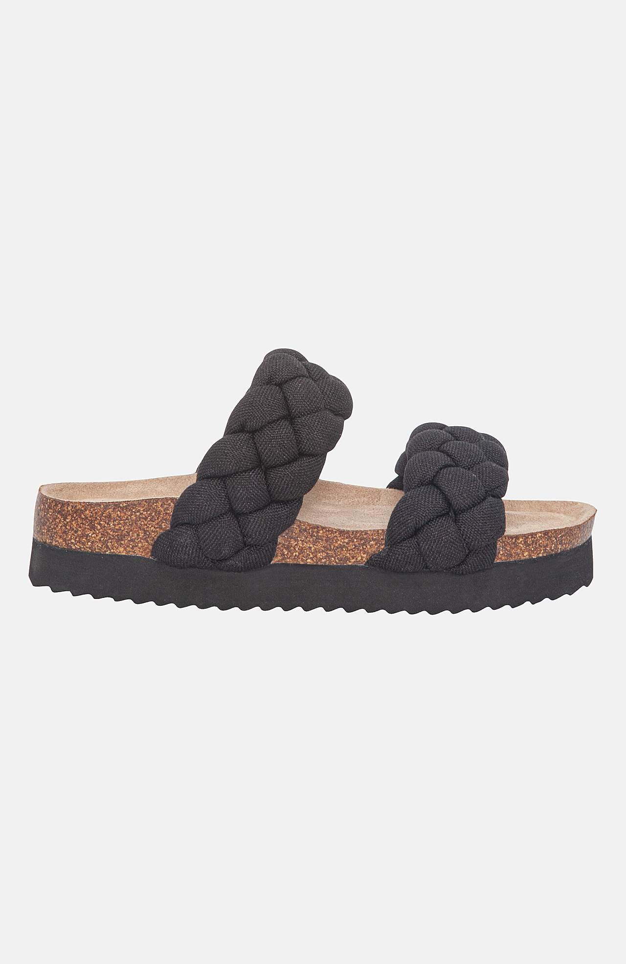 Sandal med flettede remme