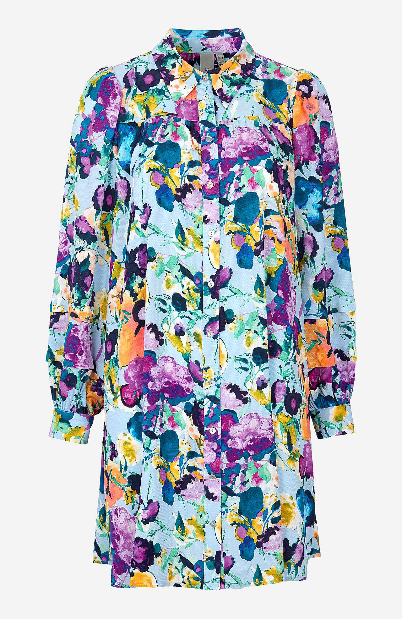 Mønstret skjortekjole