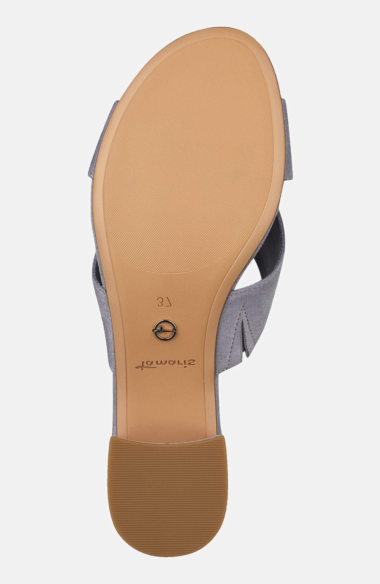 Sandal med hæl med lav blokhæl