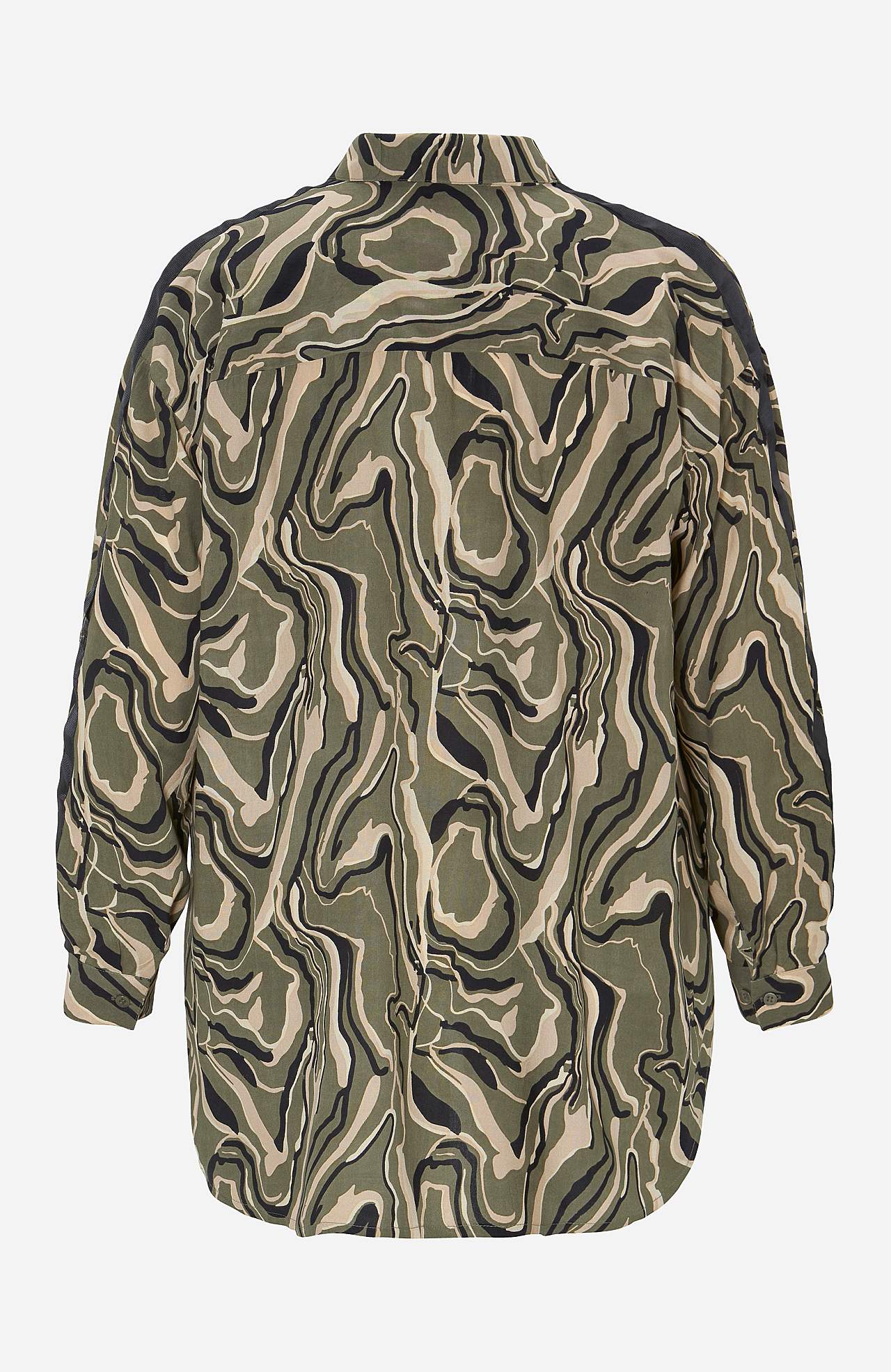 Mønstret lang skjorte