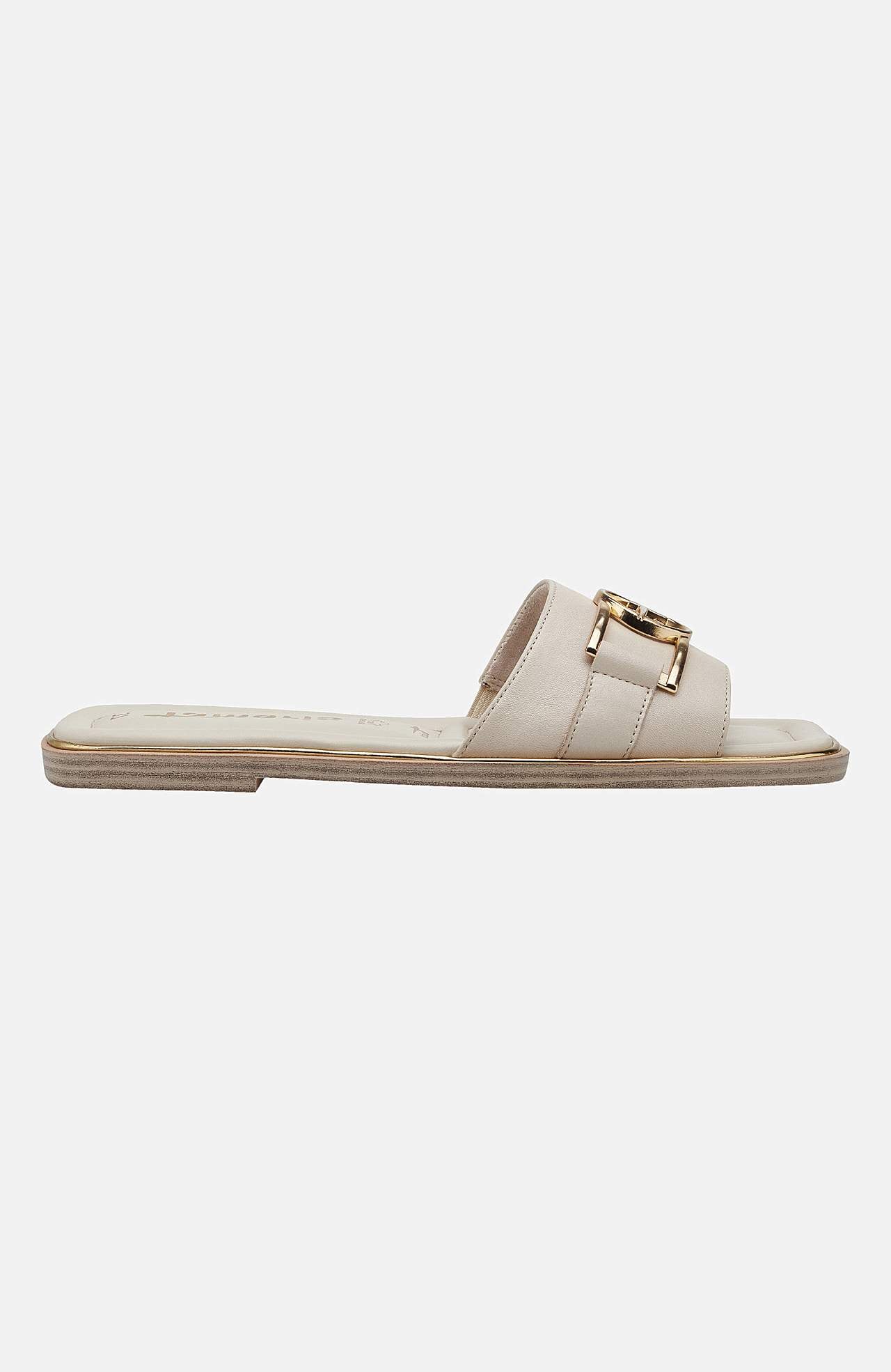 Slip in-sandal i læder