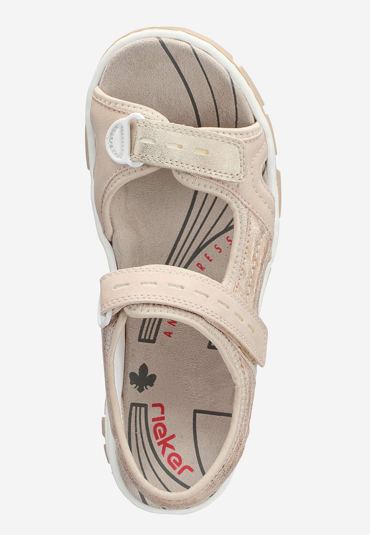 Bekvem sandal med velcrolukning