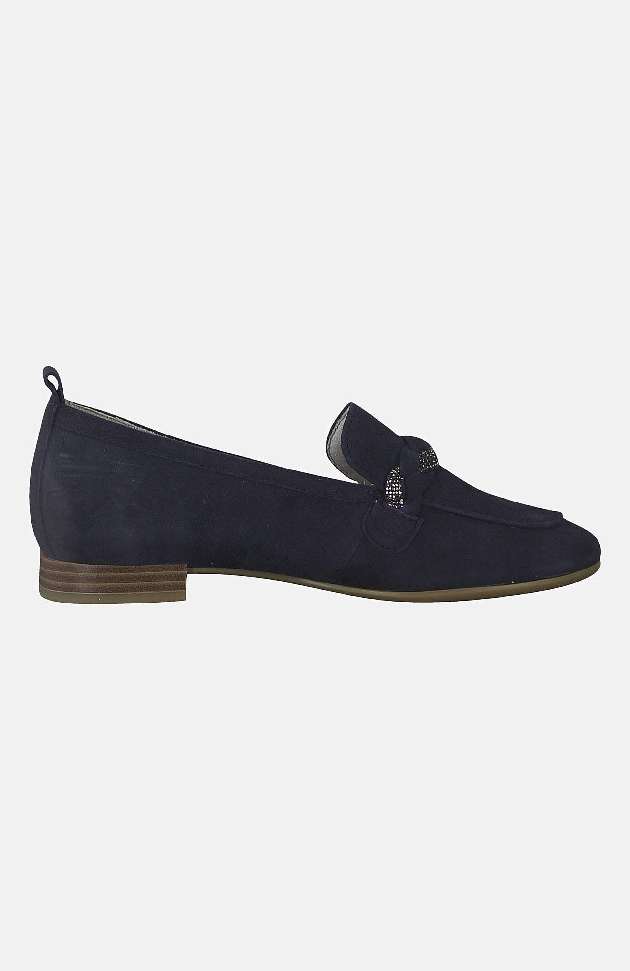 Ruskindsloafers med flettet detalje