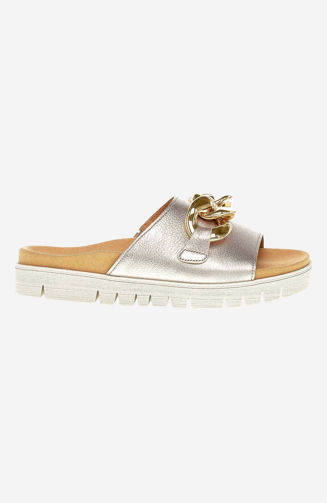 Sandal med guldkæde