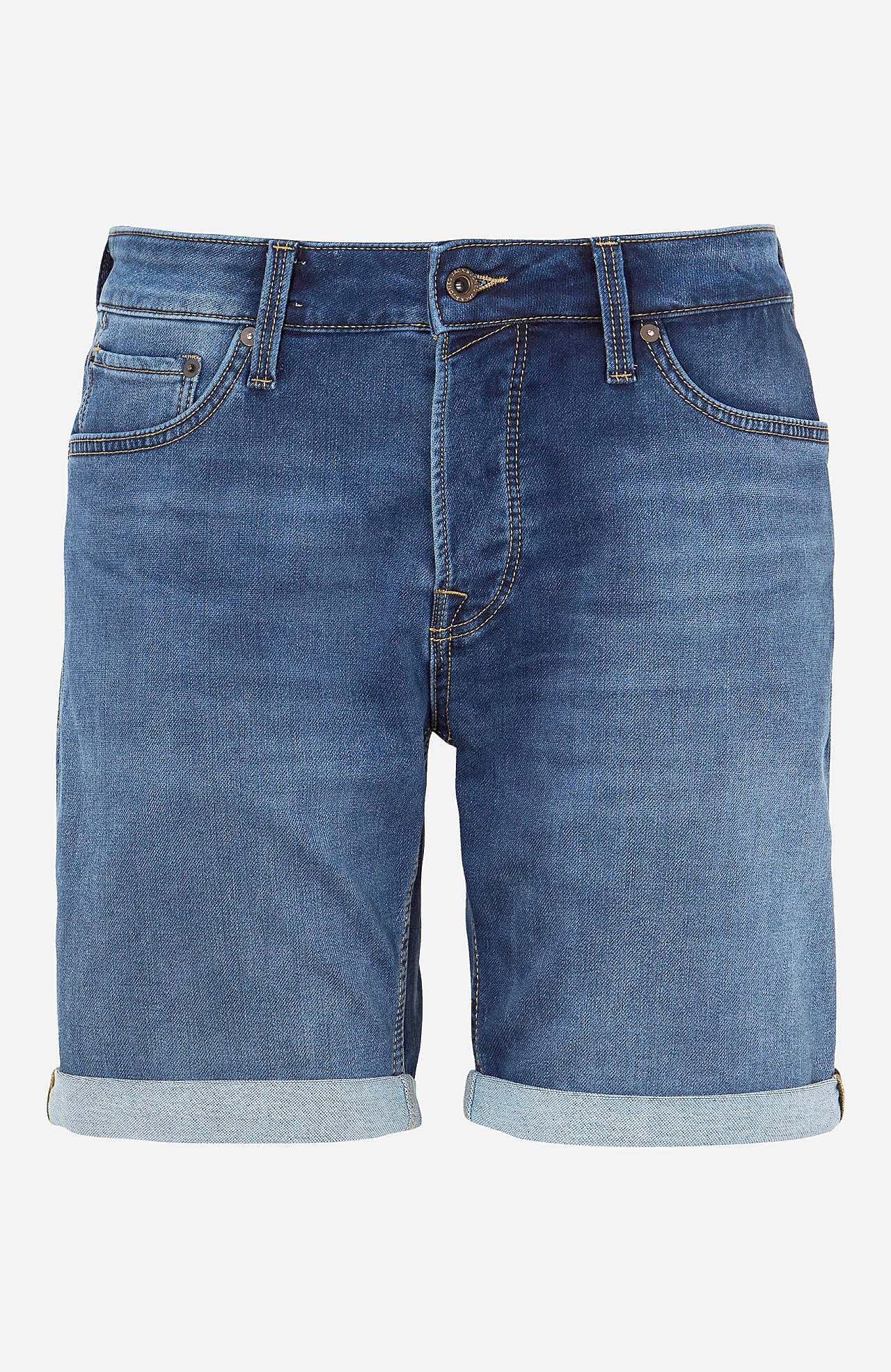 Mellemblå denimshorts med superstræk Rick Icon