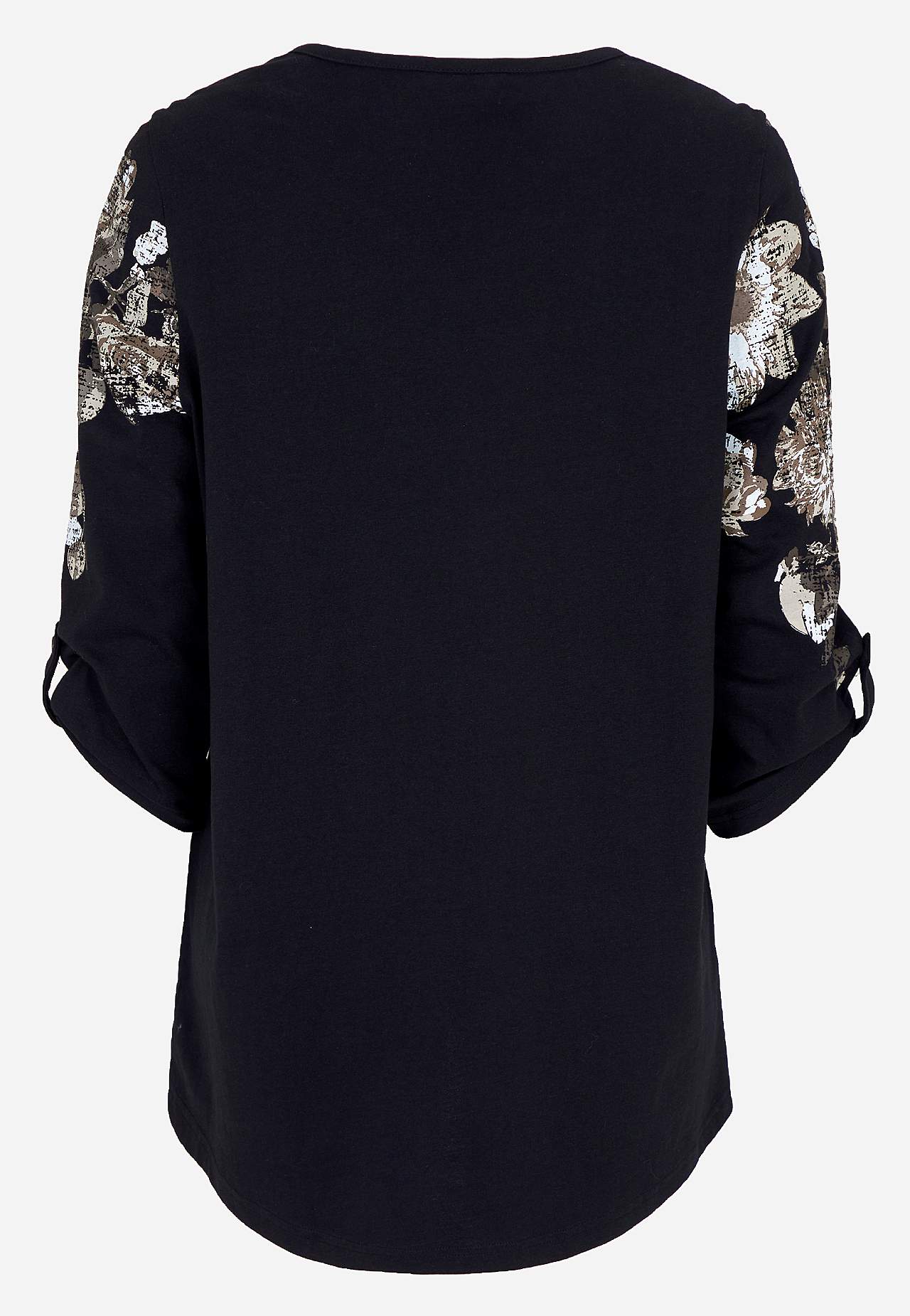 Mønstret jerseytop