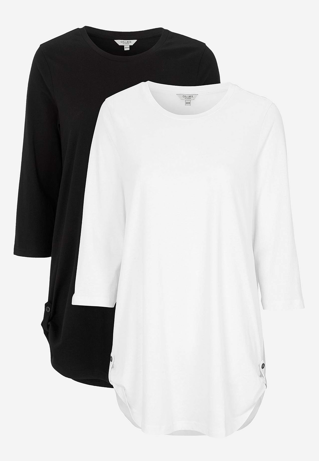 Jerseytunika med 3/4 ærme 2-pack