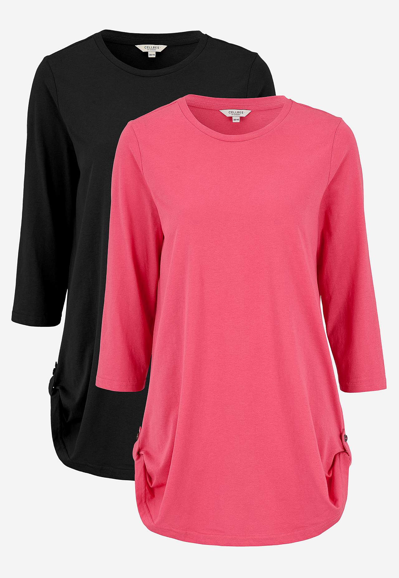 Jerseytunika med 3/4 ærme 2-pack