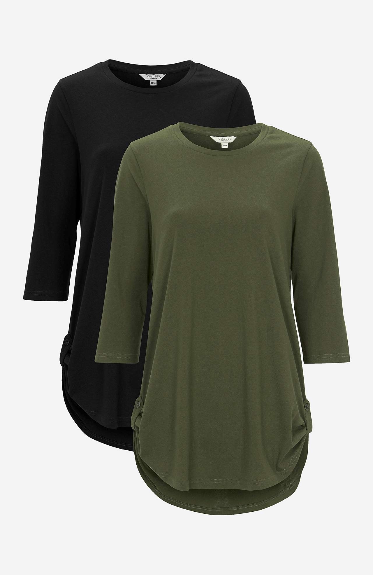 Jerseytunika med 3/4 ærme 2-pack