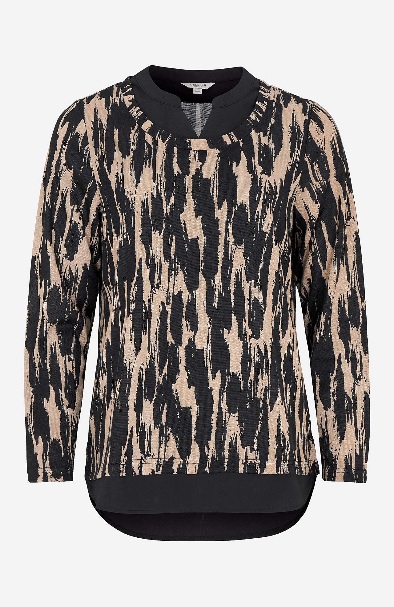 Mønstret, 2-i-1 jerseytop