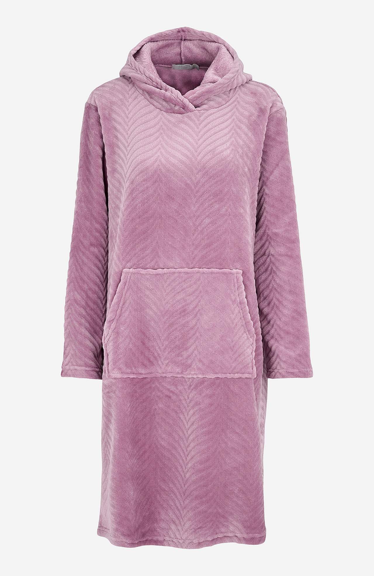 Morgenkåbe i mønstret fleece Lotta