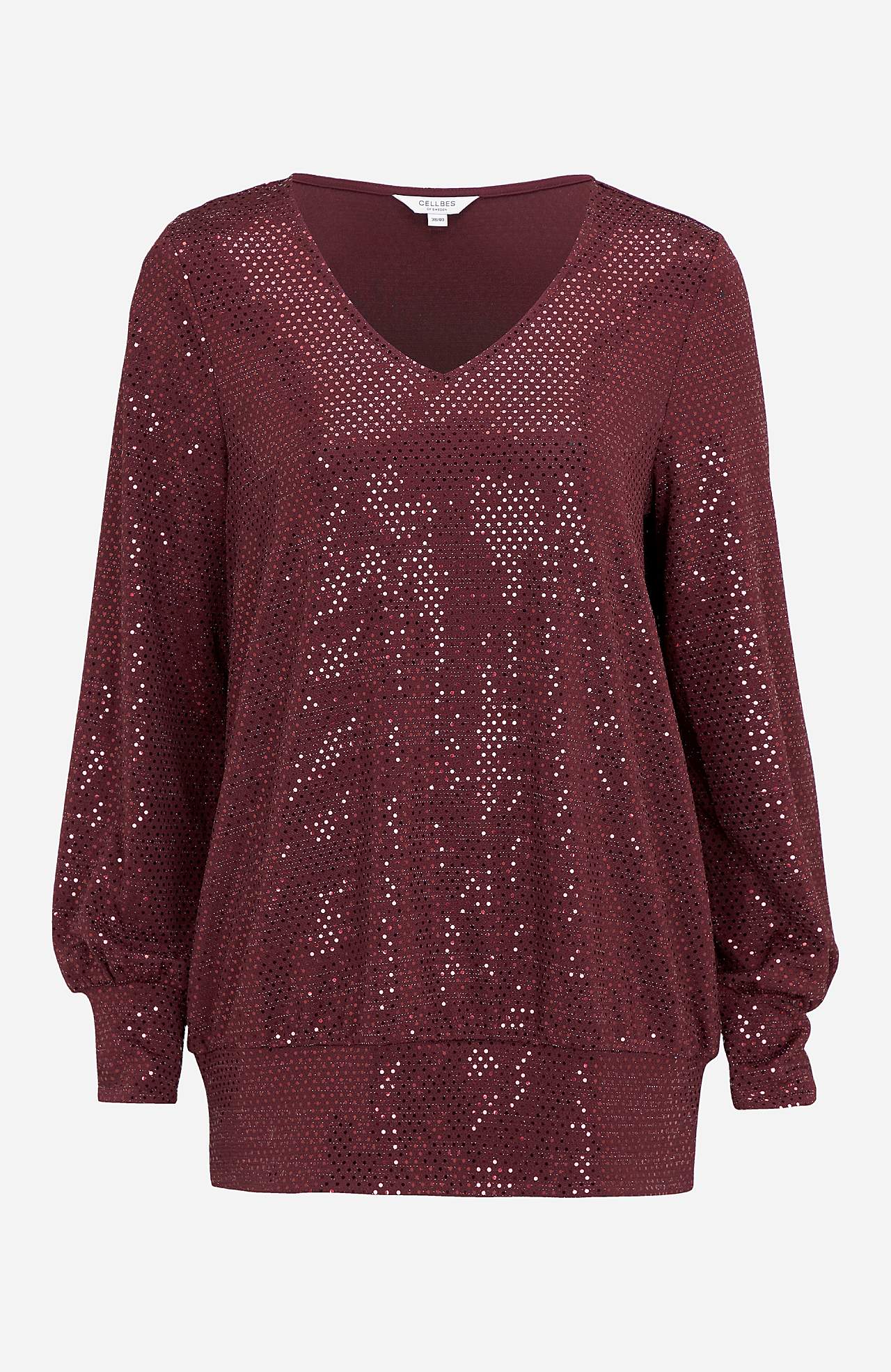 Jerseytop med pailletter