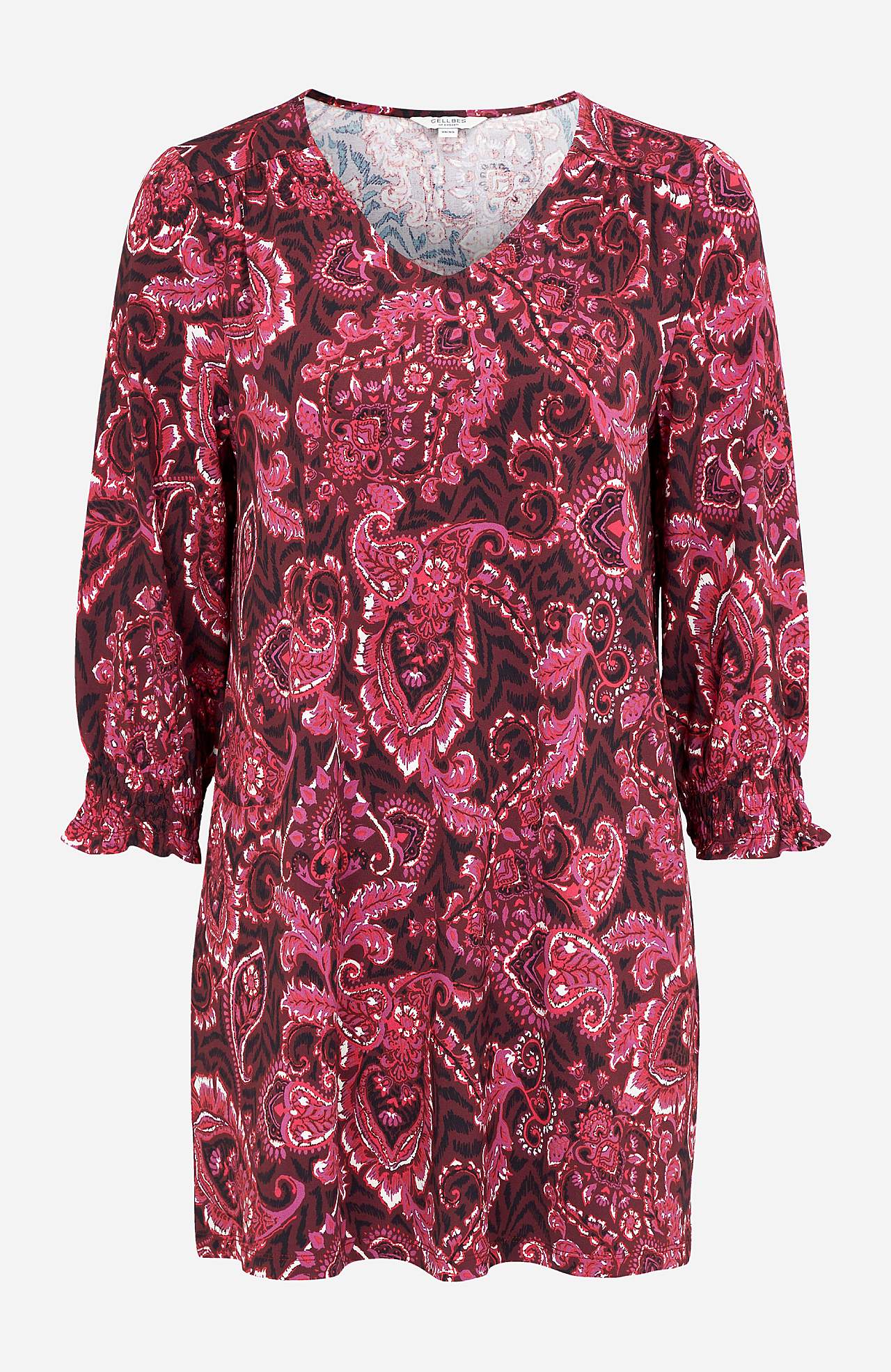 Tunika med et paisleymønster