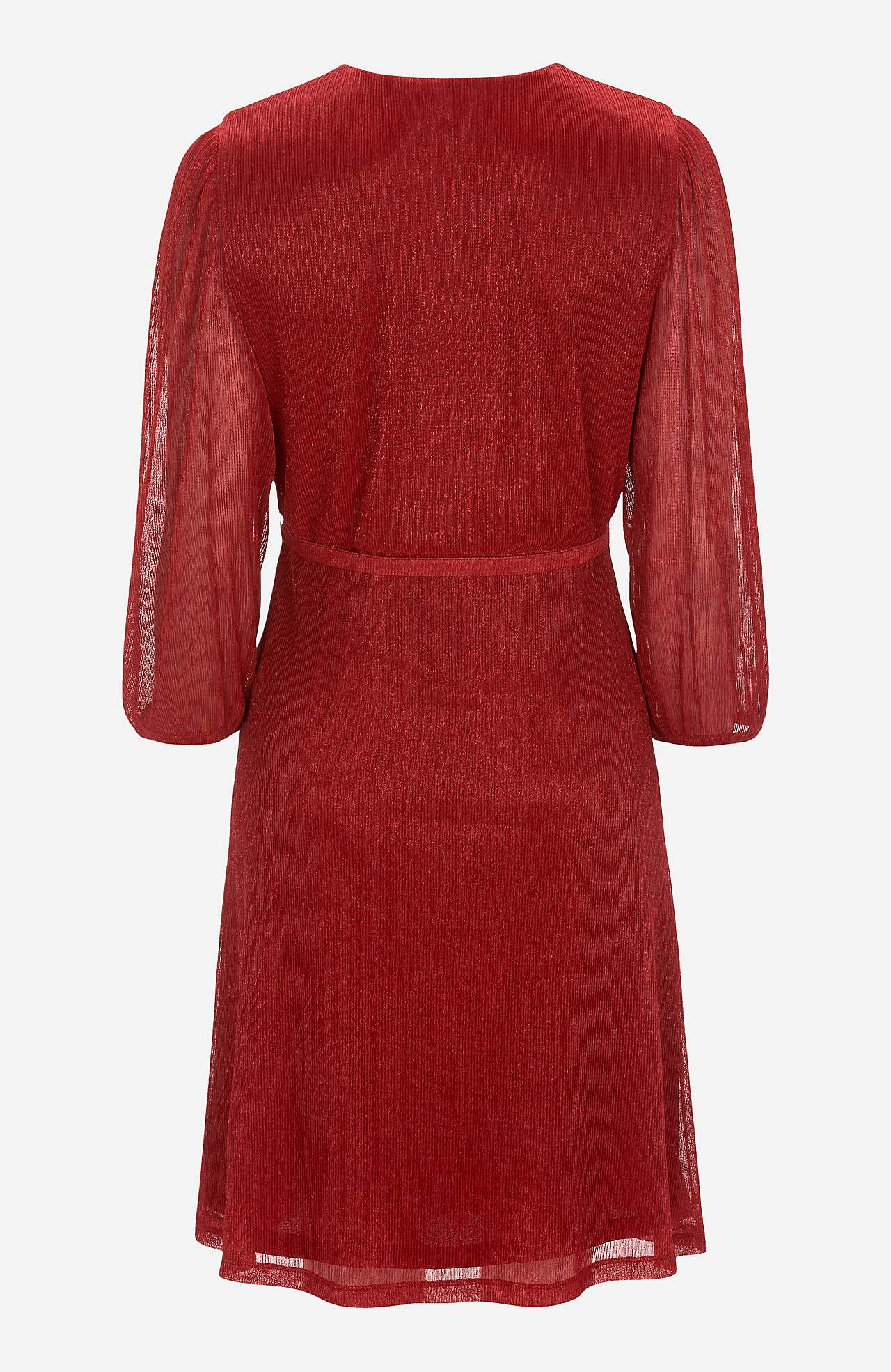 Glitrende festkjole med slå-om design