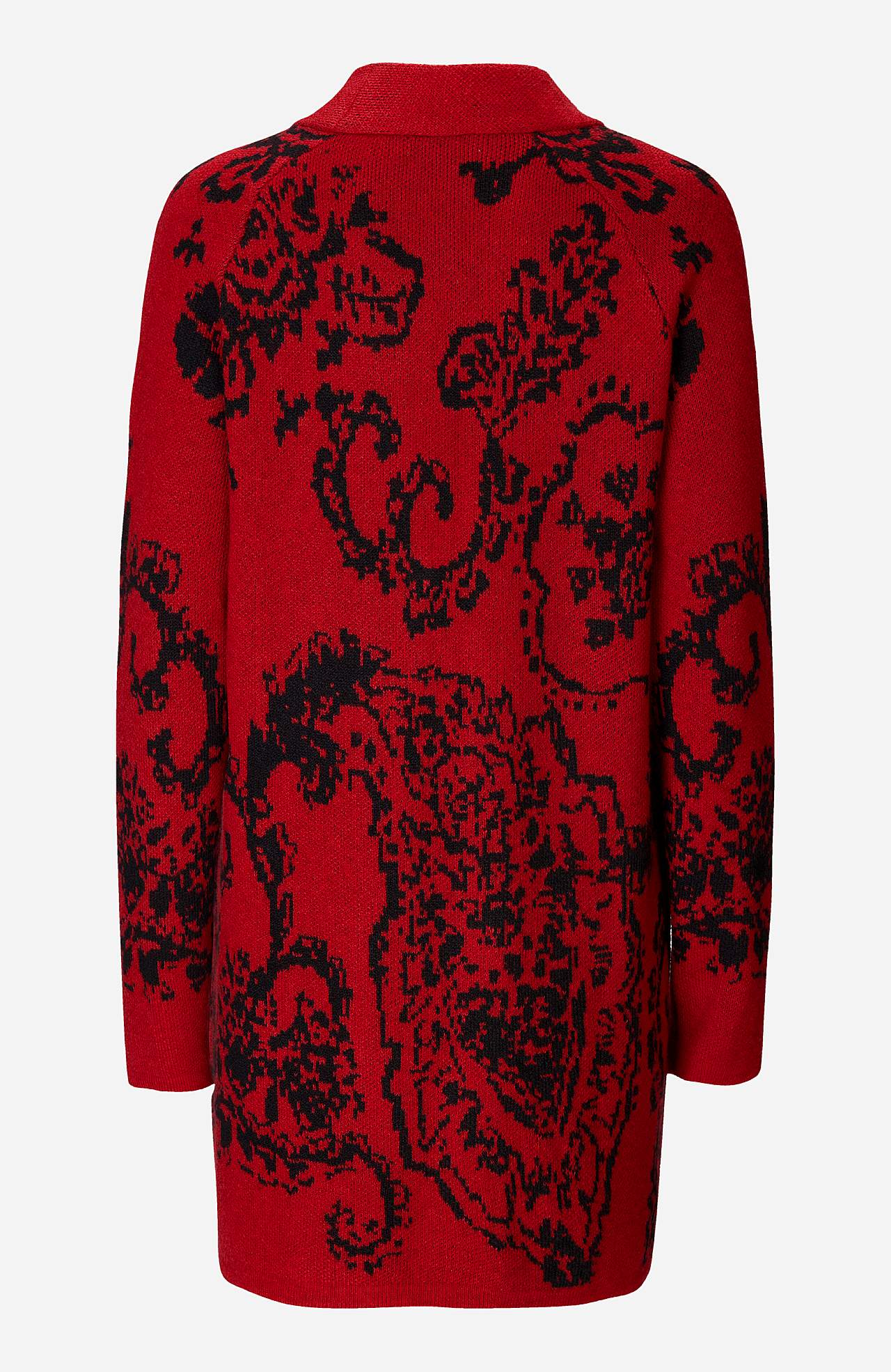 Jacquard-strikket cardigan