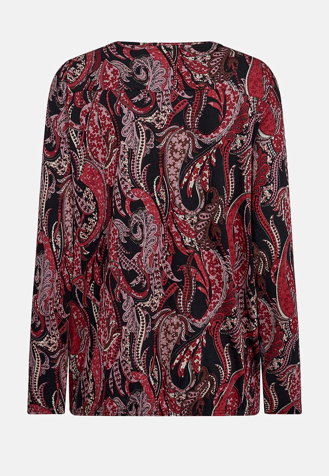 V-udskåret top med paisleymønster
