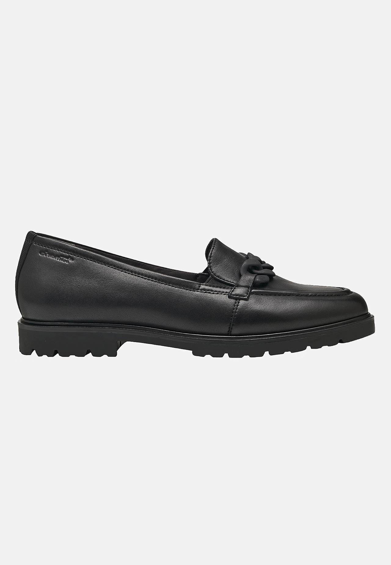 Skindloafer med kæde
