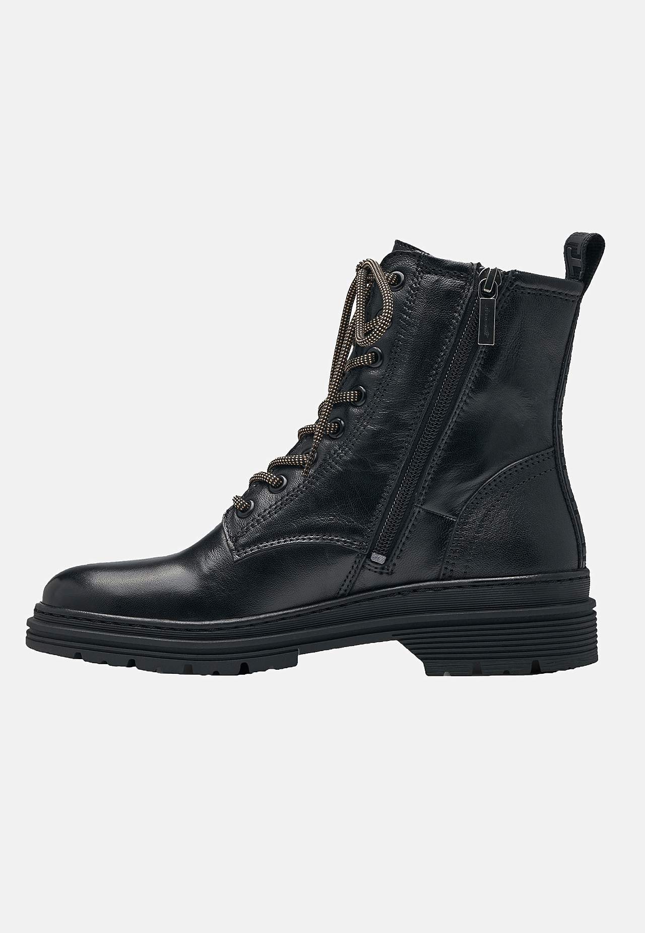 Skindstøvle med lynlås