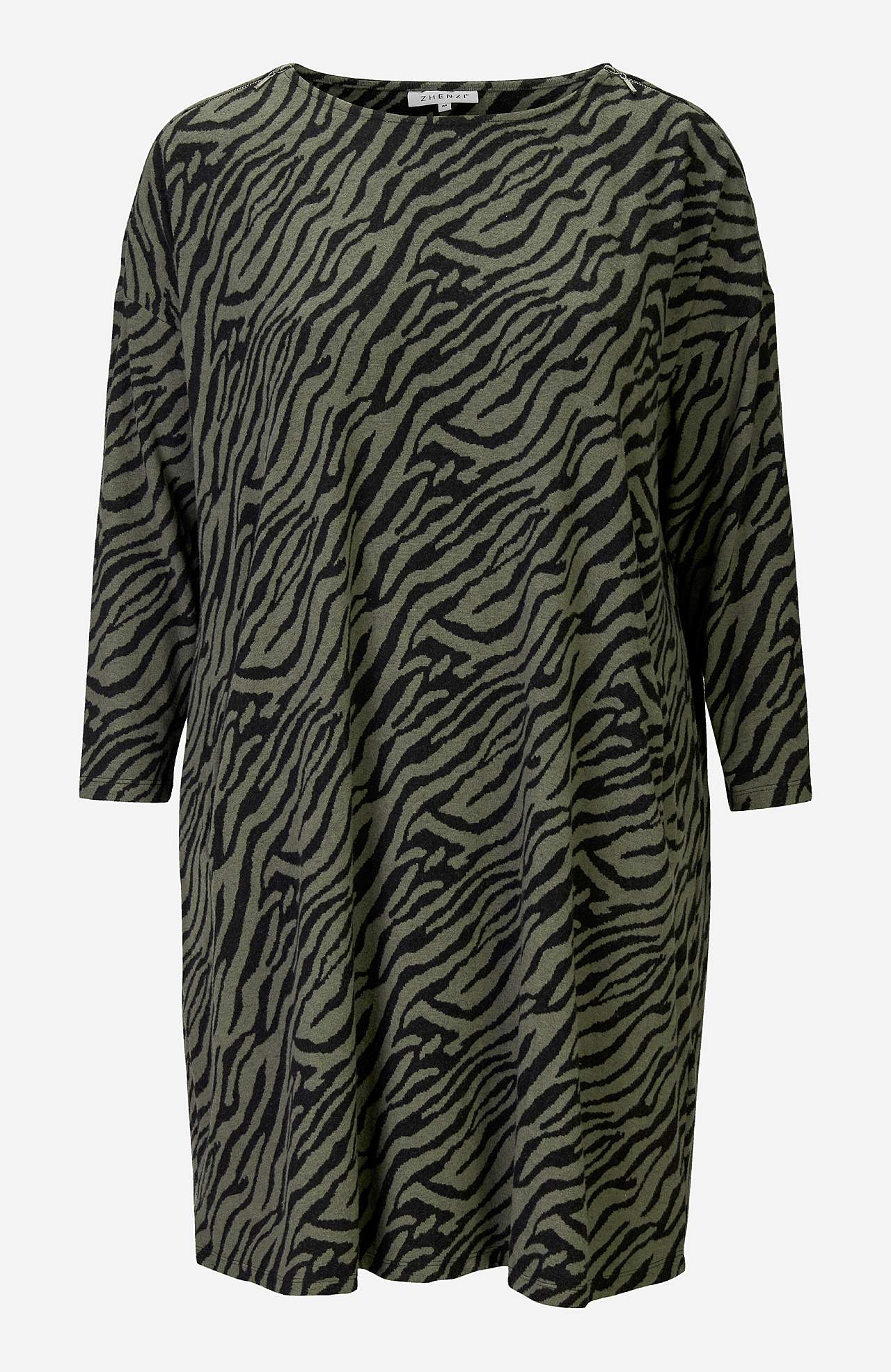 Superblød kjole med et zebramønster