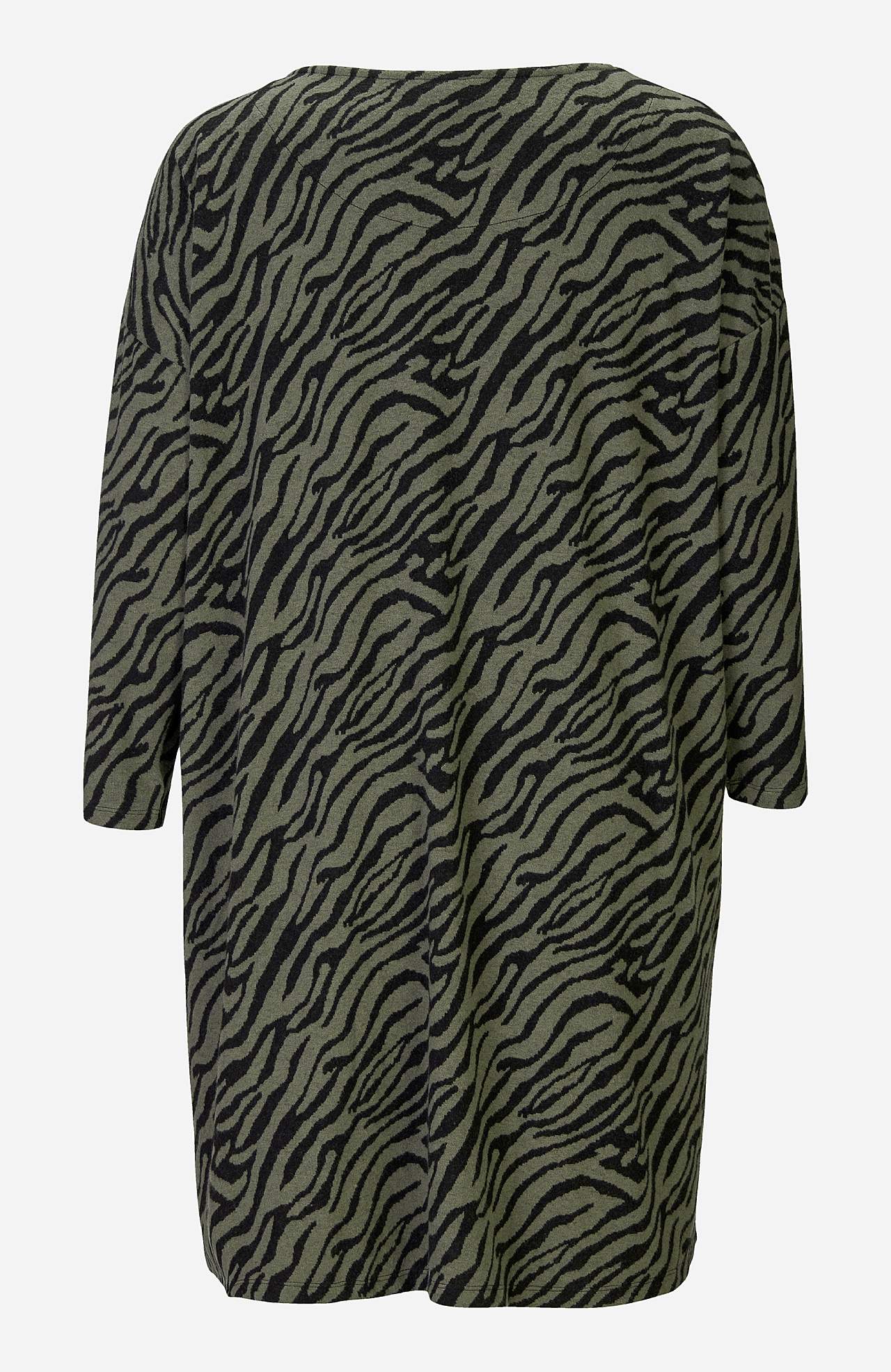 Superblød kjole med et zebramønster