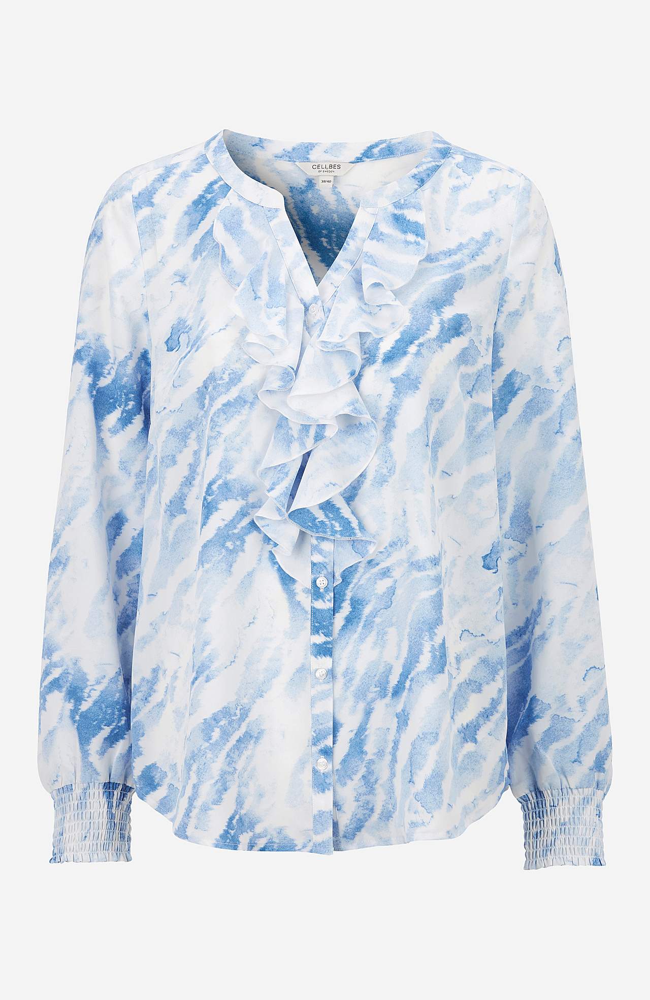 Bluse med volant Alva