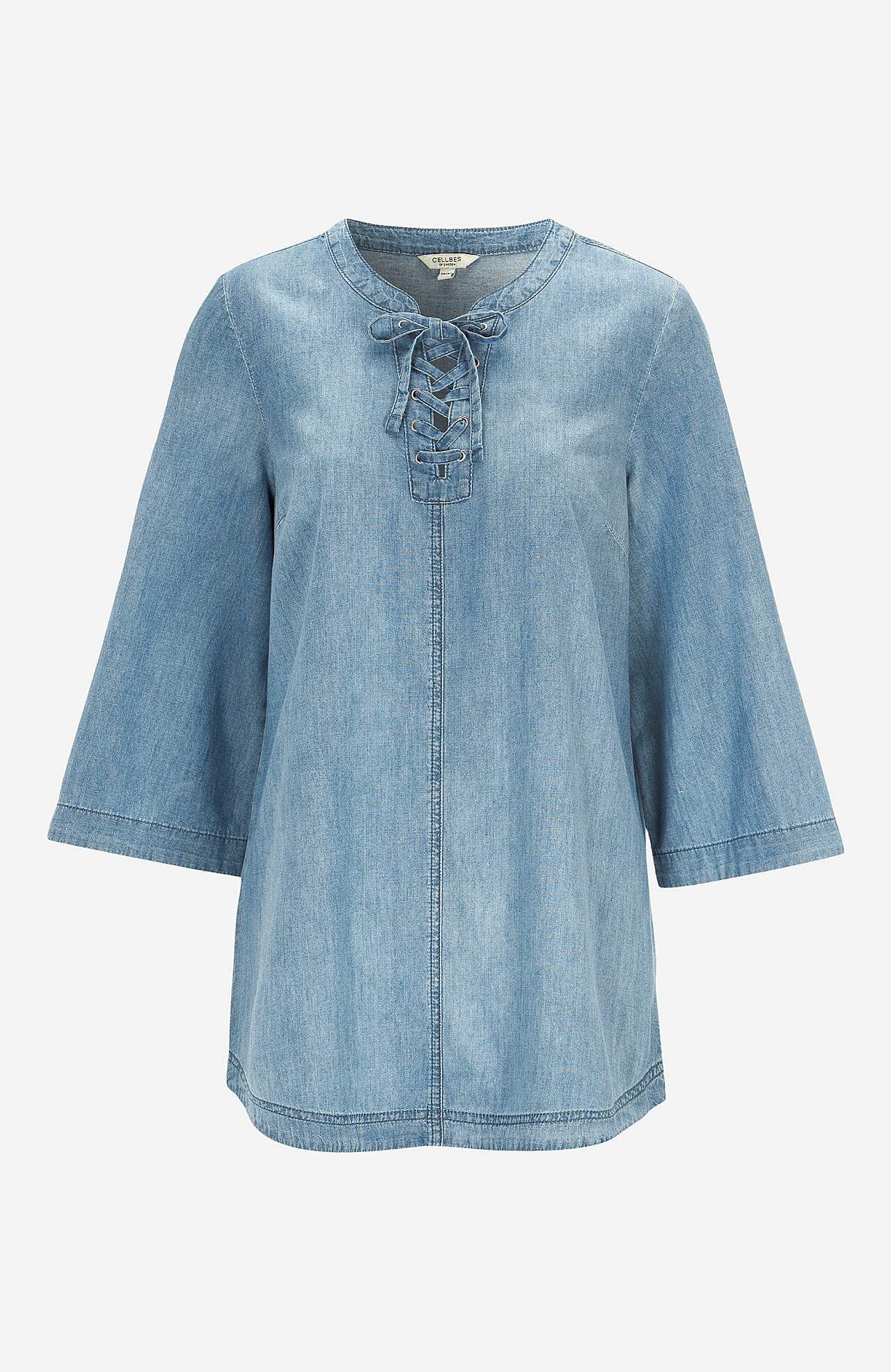 Denimtunika med snøring