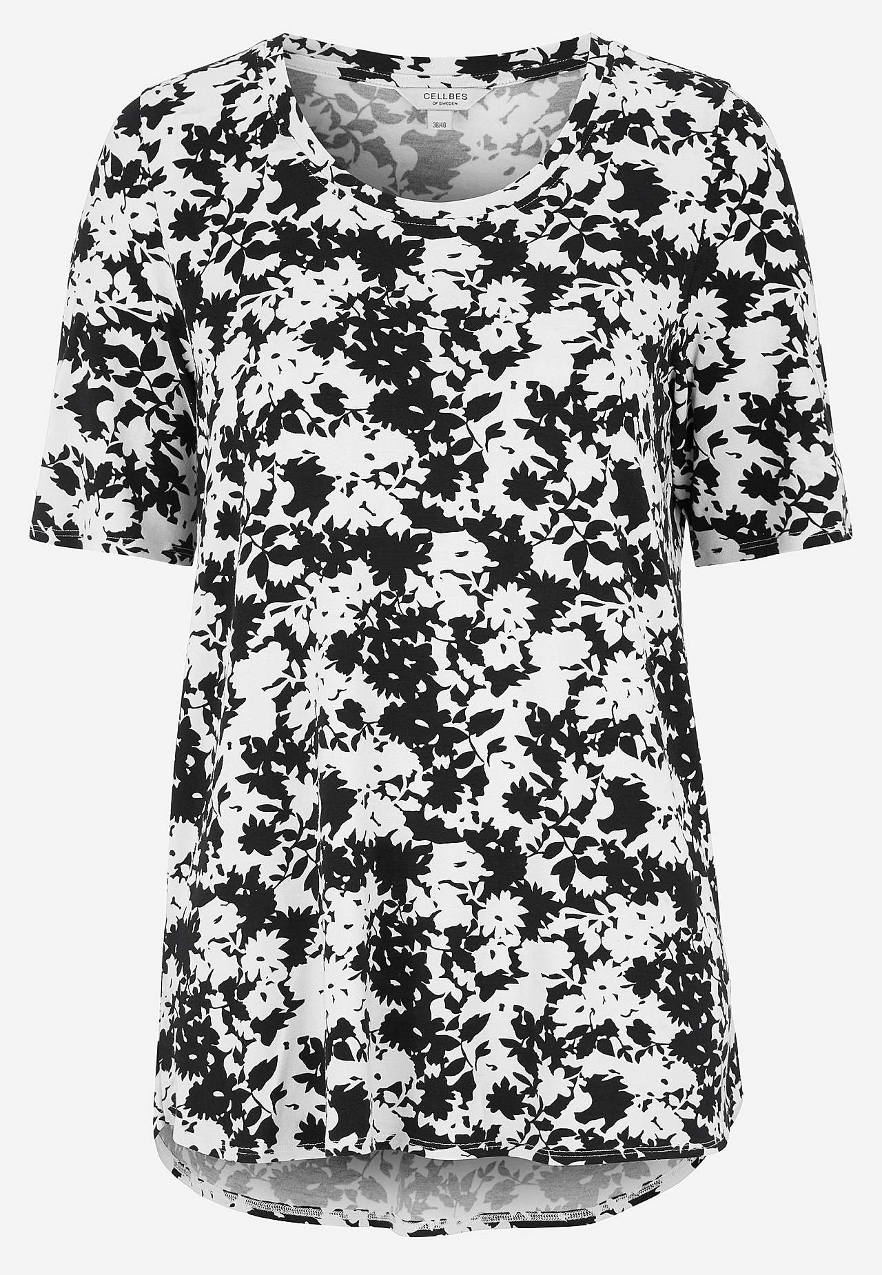 Jerseytop med kort ærme