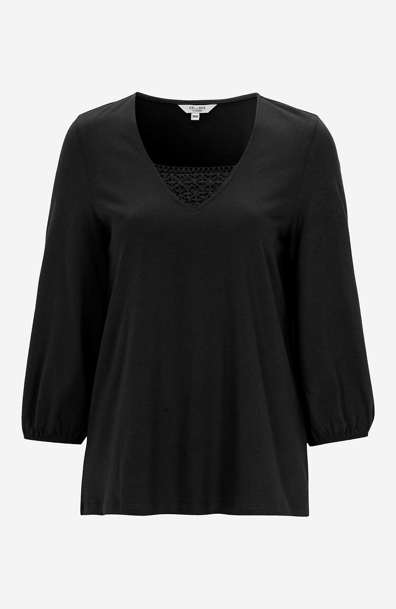Jerseytop med blonde