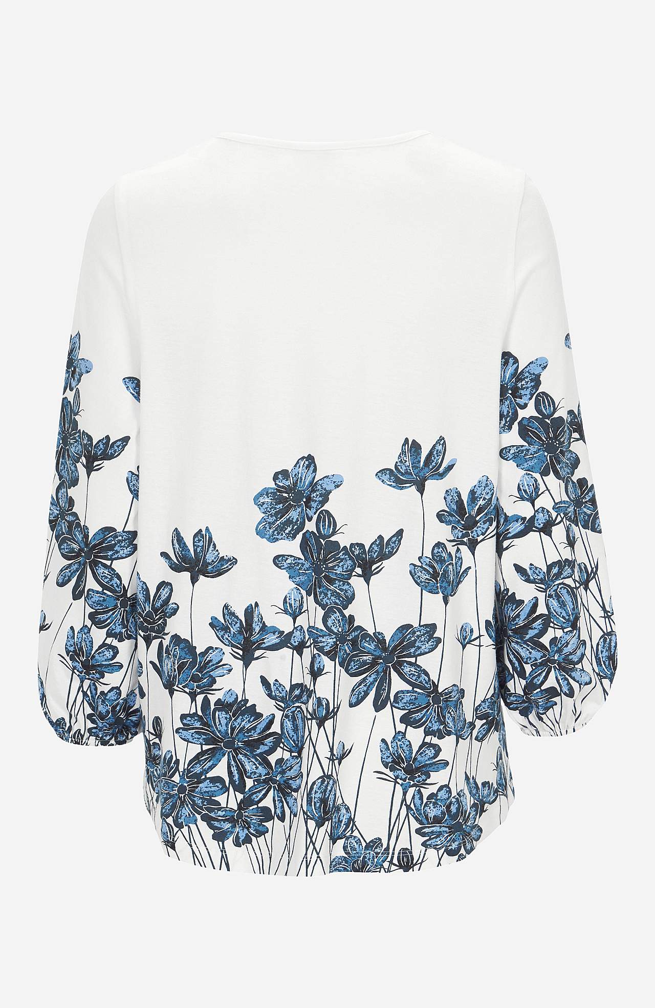 Jerseytop med et blomstermønster Engla