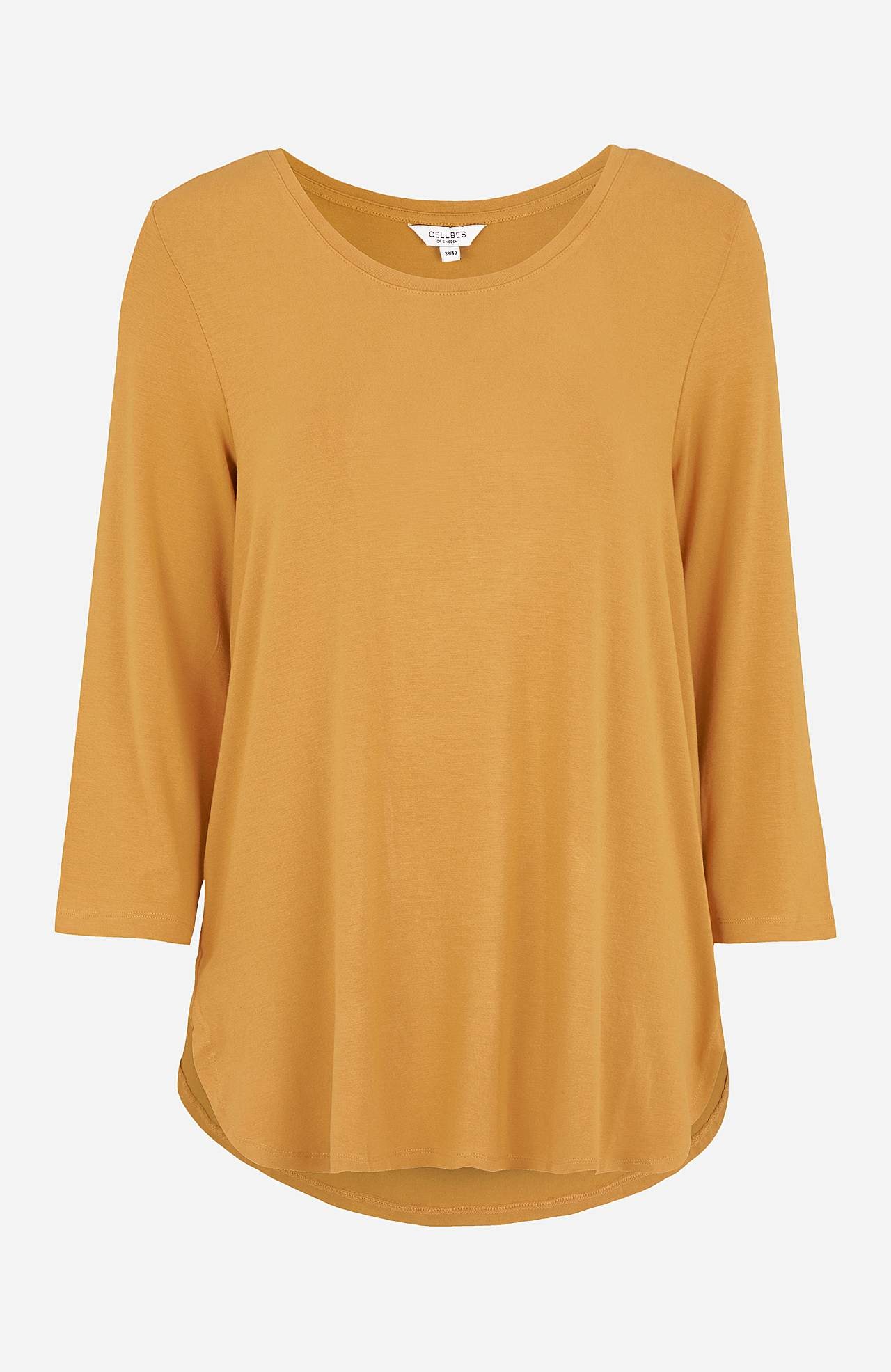 Jerseytop med 3/4 ærme