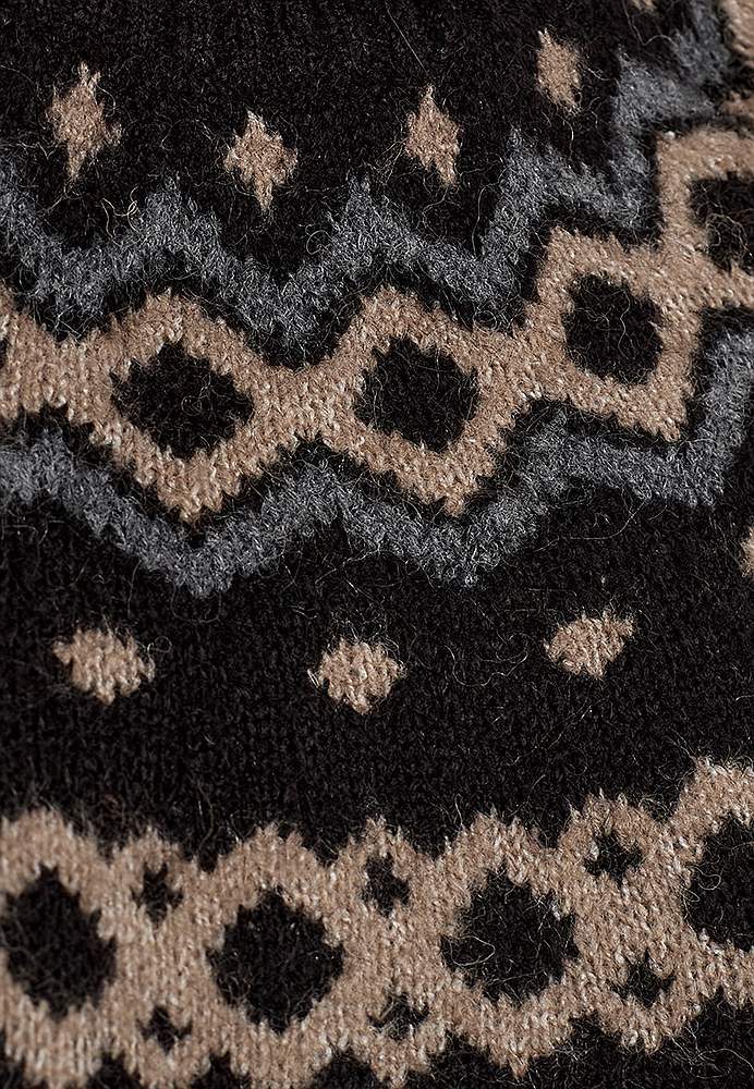 Kjole med jacquard-strikket mønster