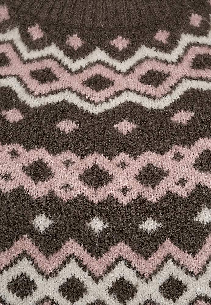 Trøje med jacquard-strikket mønster