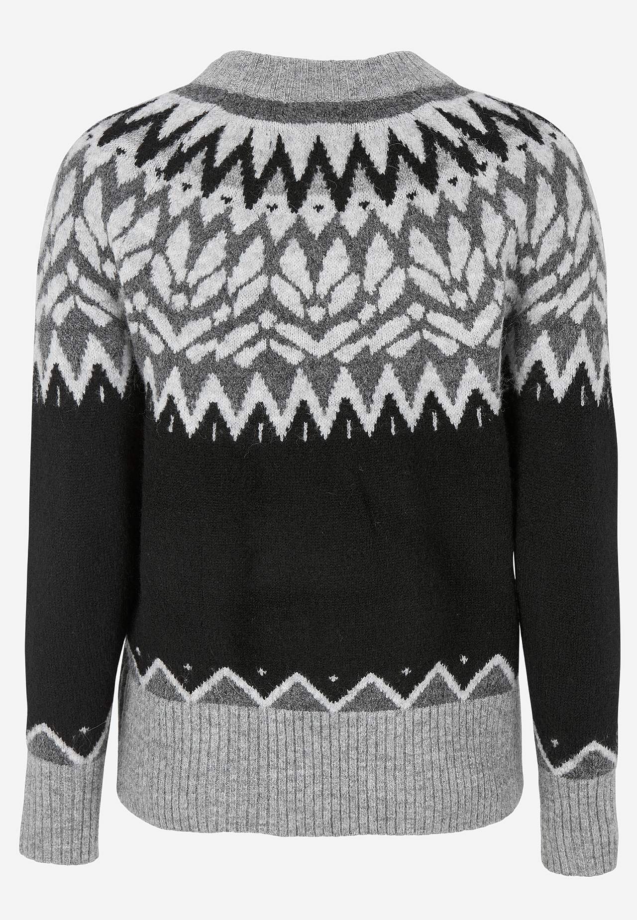 Trøje med jacquard-strikket mønster