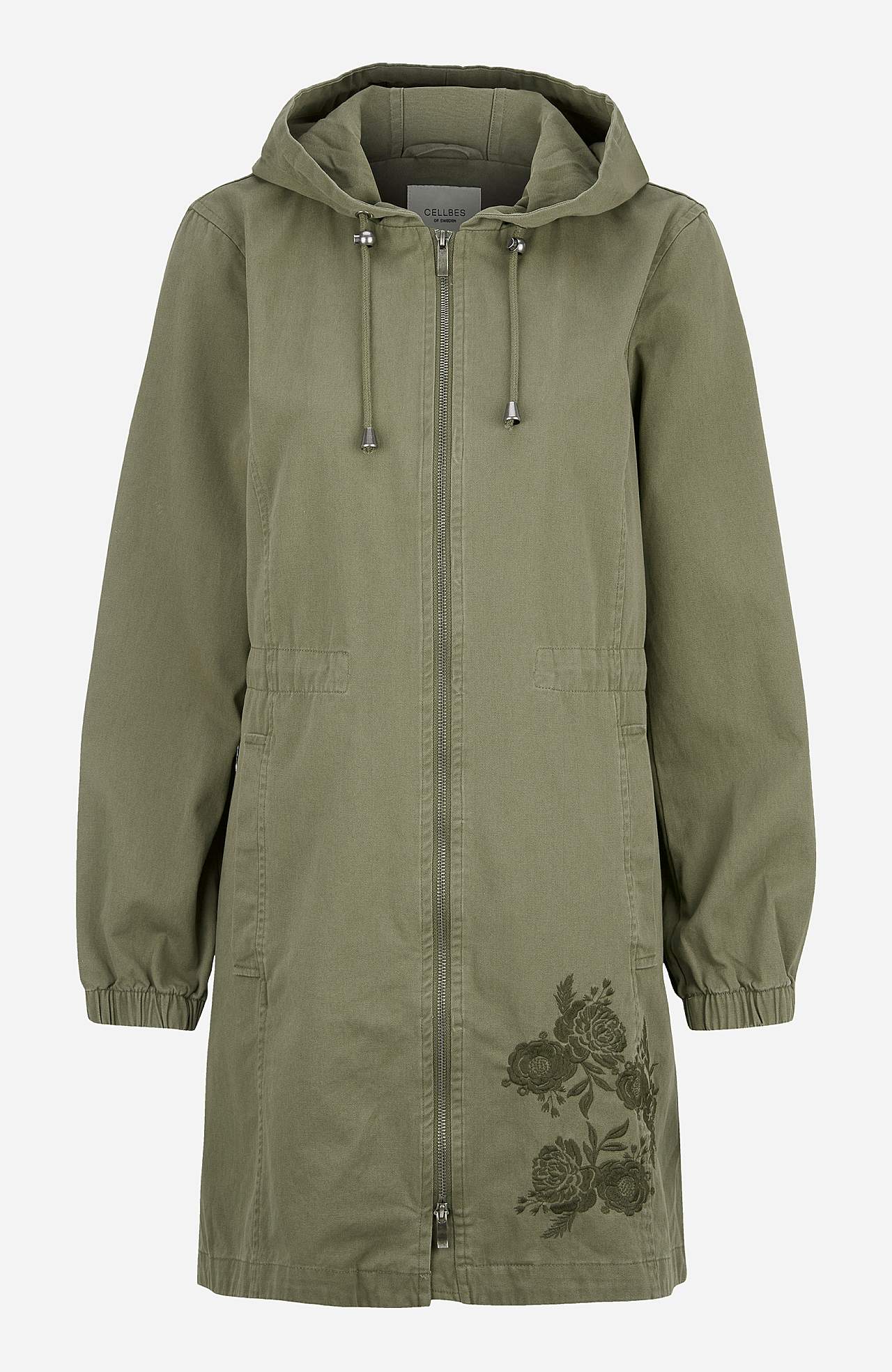 Parka med broderi