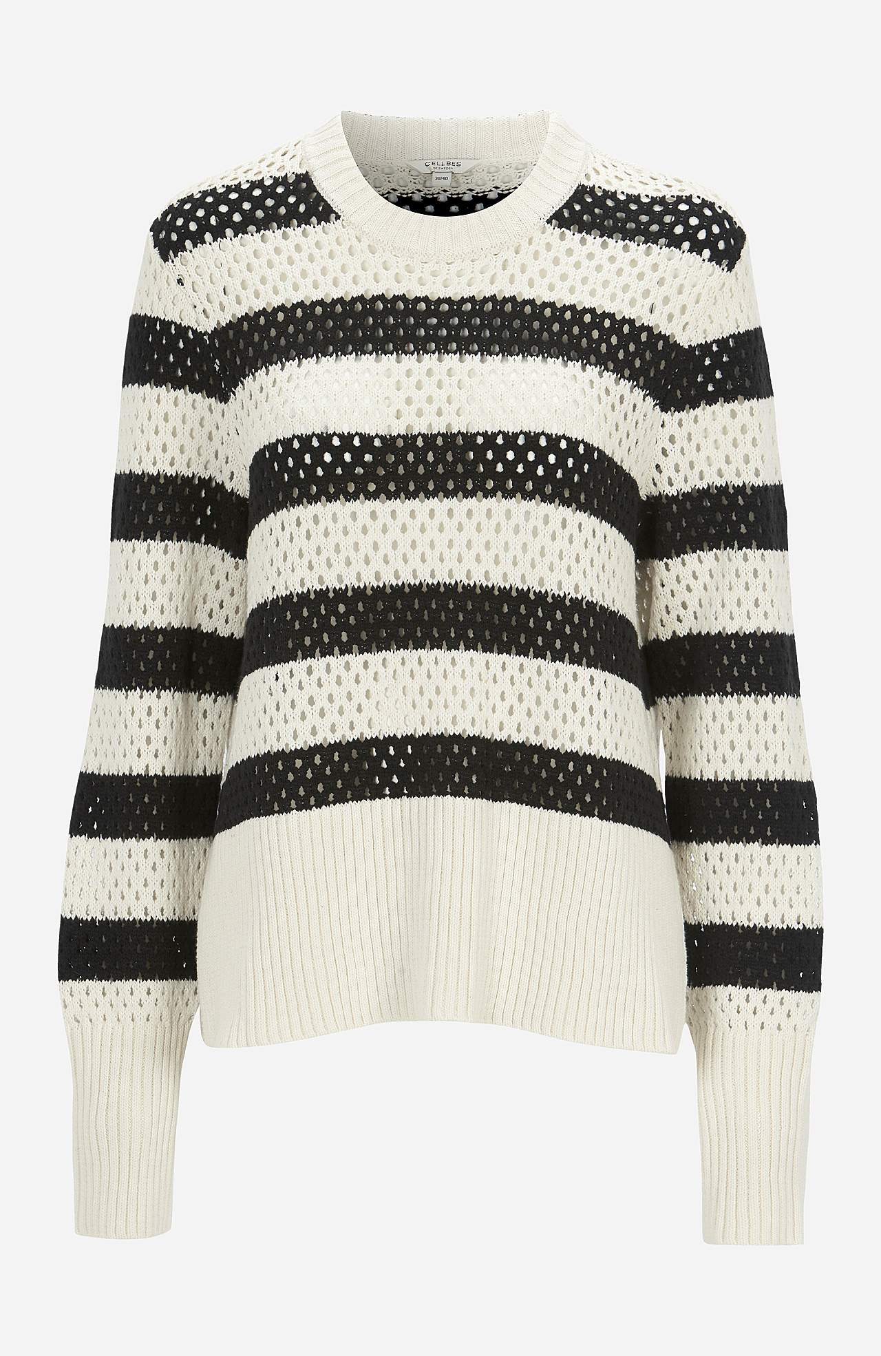 Mønsterstrikket, stribet trøje