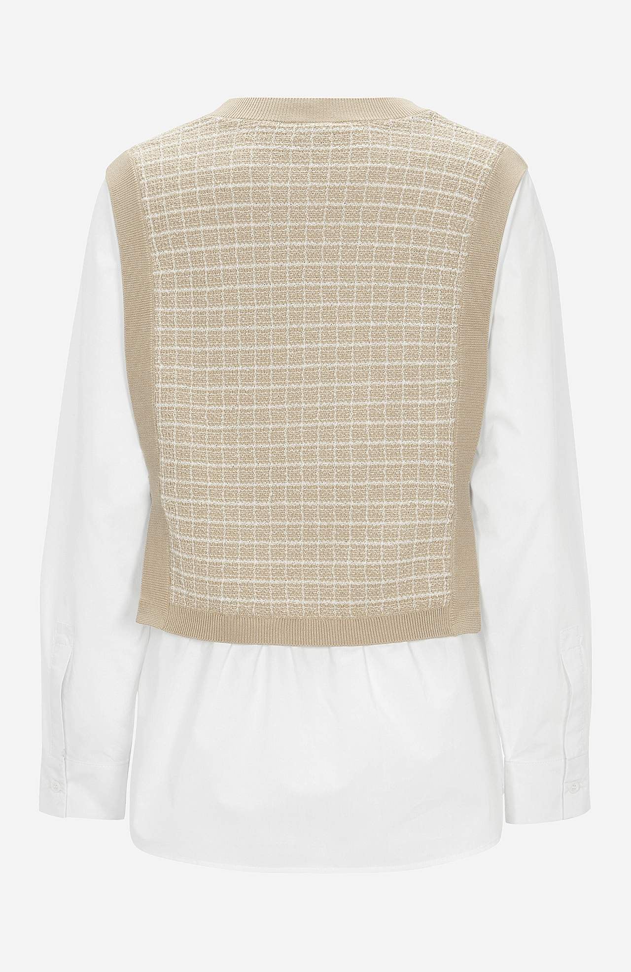 Skjorte med syet pullover