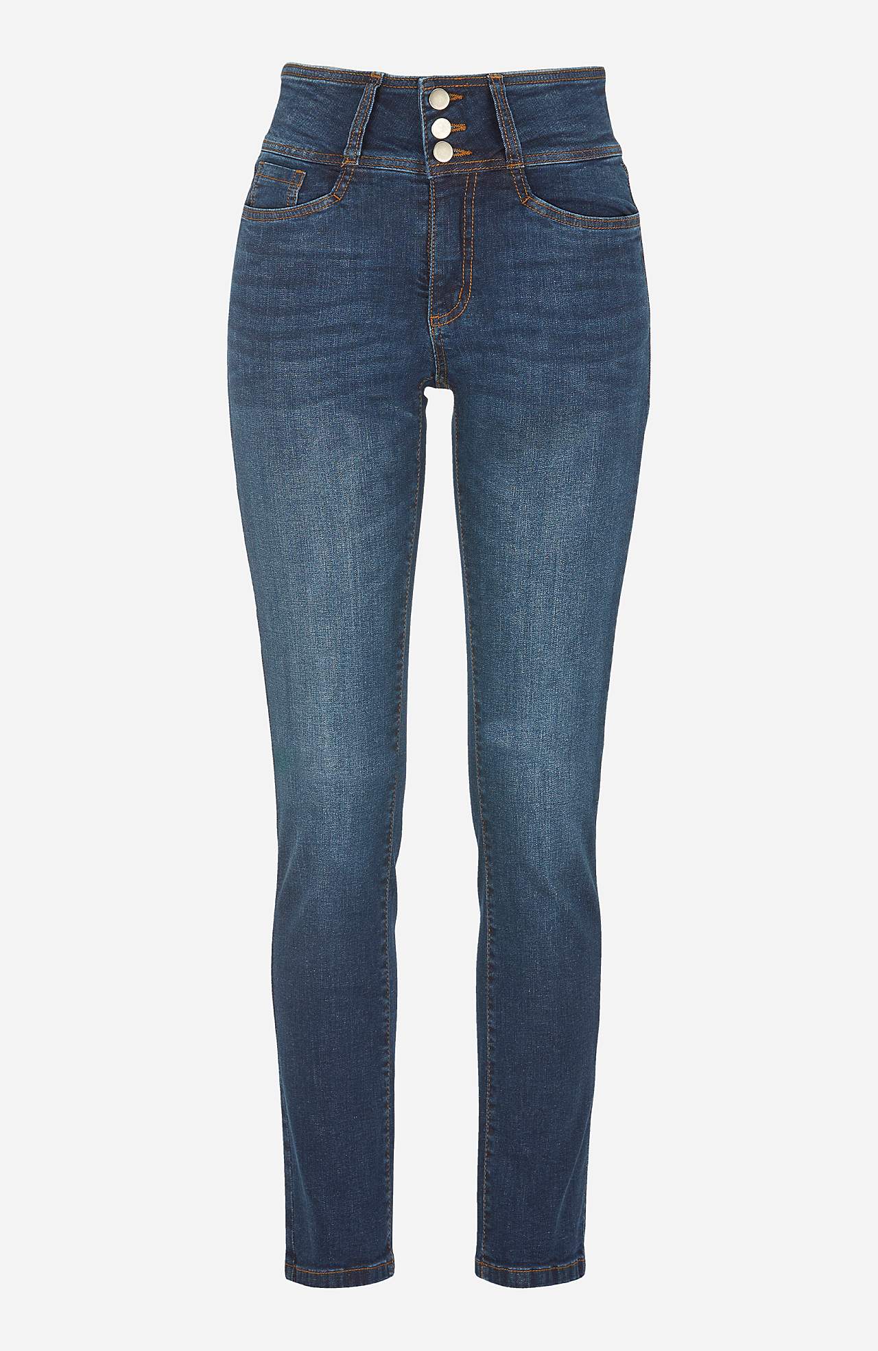 Smalle jeans med høj talje - tre længder
