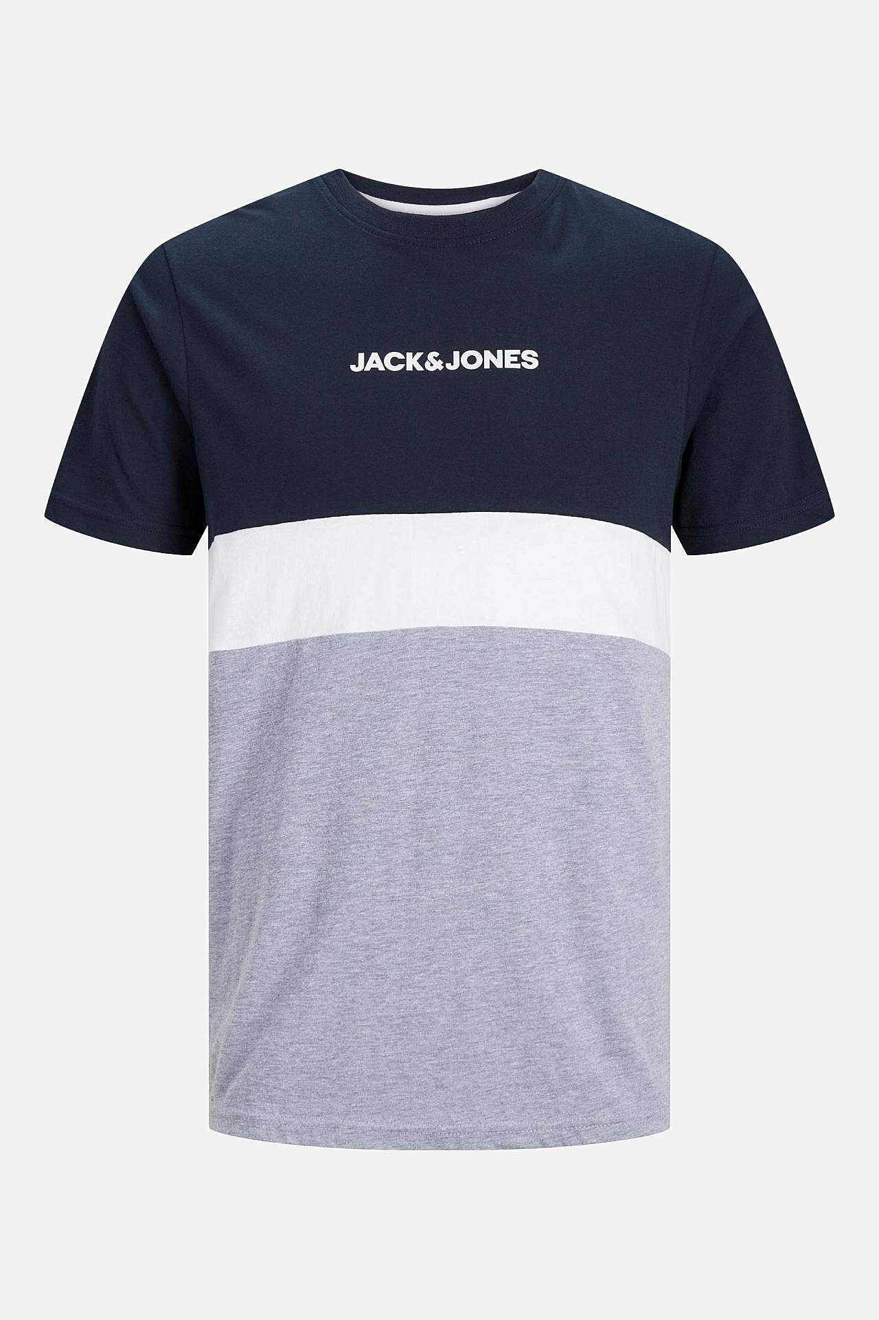 Blokfarvet t-shirt med logoprint