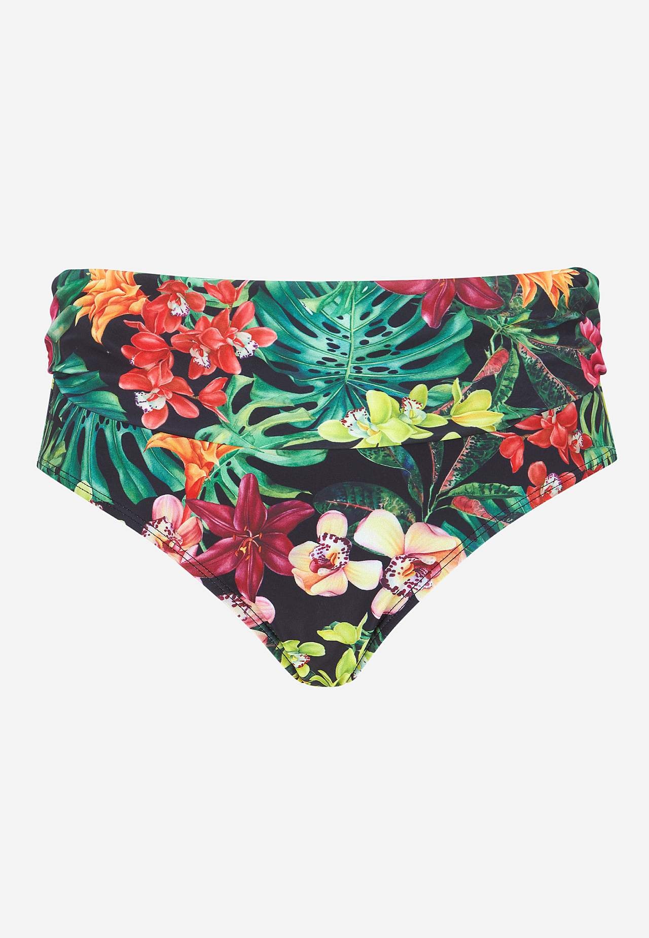 Bikinitrusse med foldbar kant ved taljen