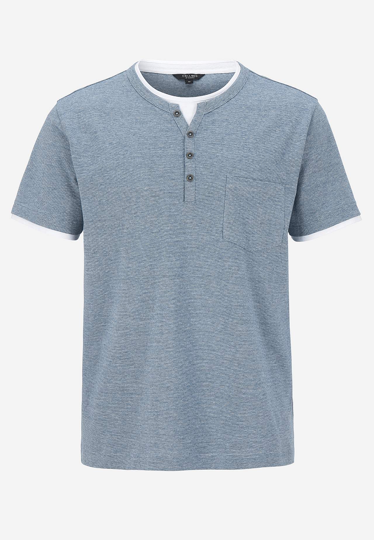 T-shirt med knapstolpe