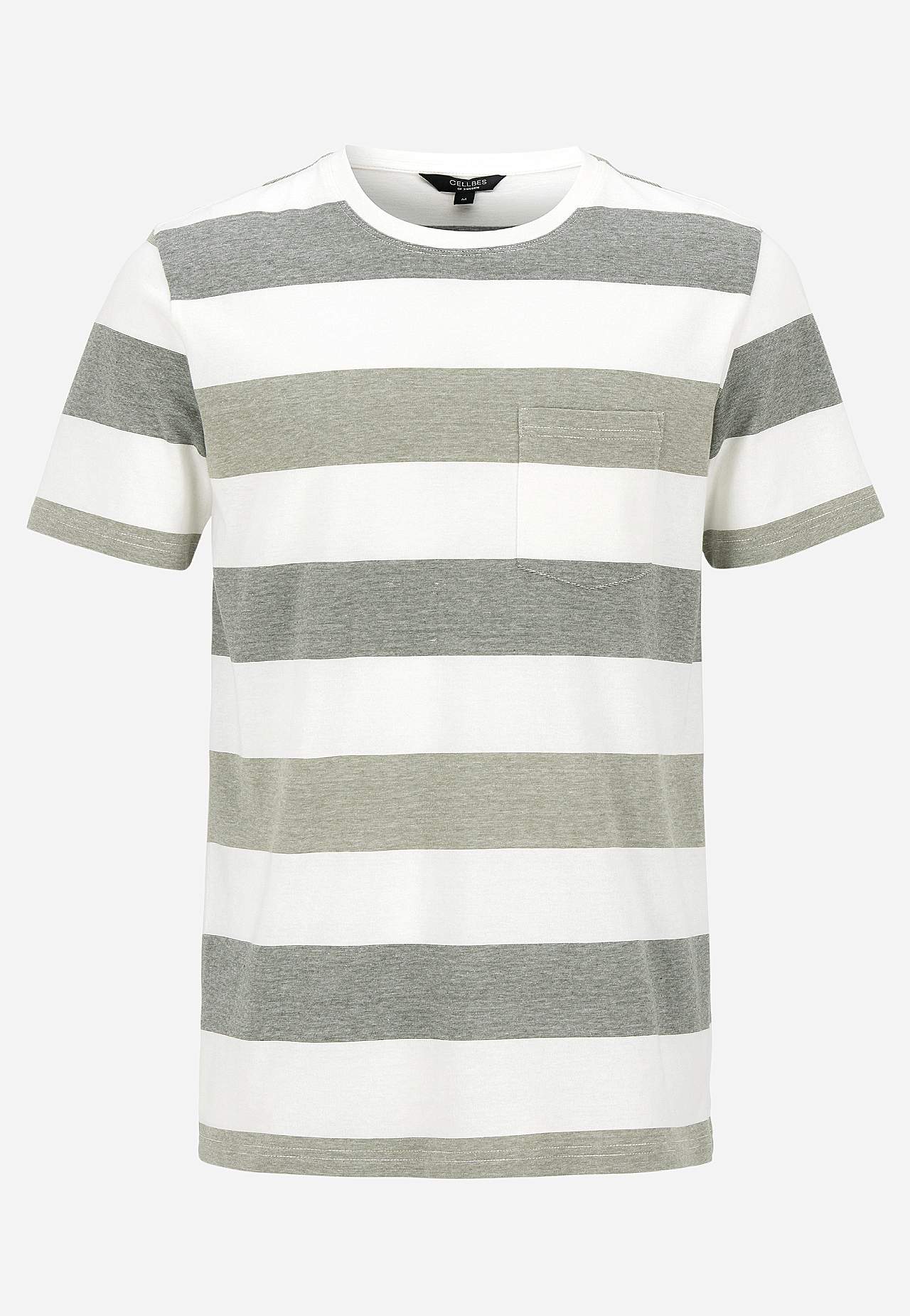T-shirt med brede striber Johannes