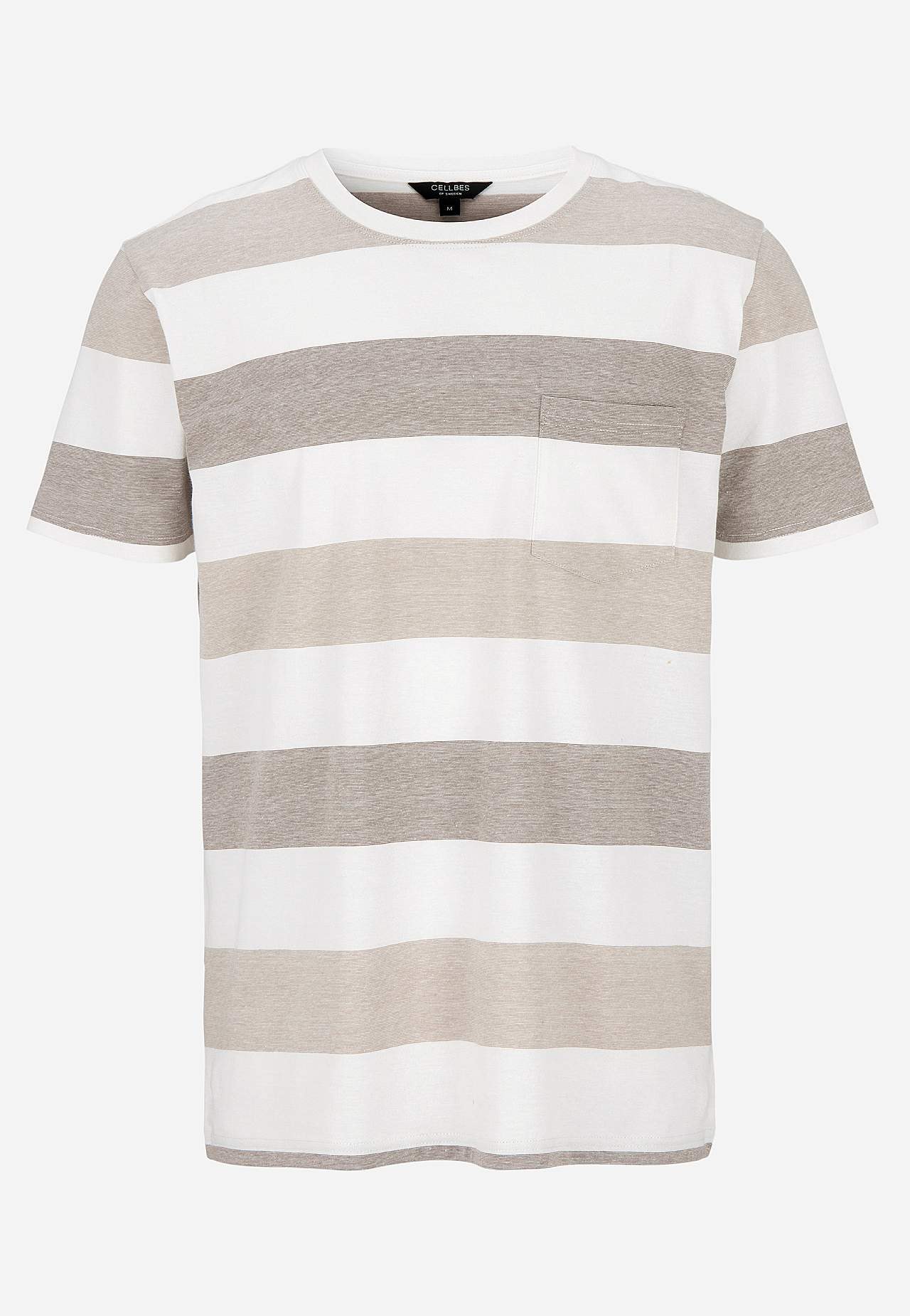 T-shirt med brede striber Johannes