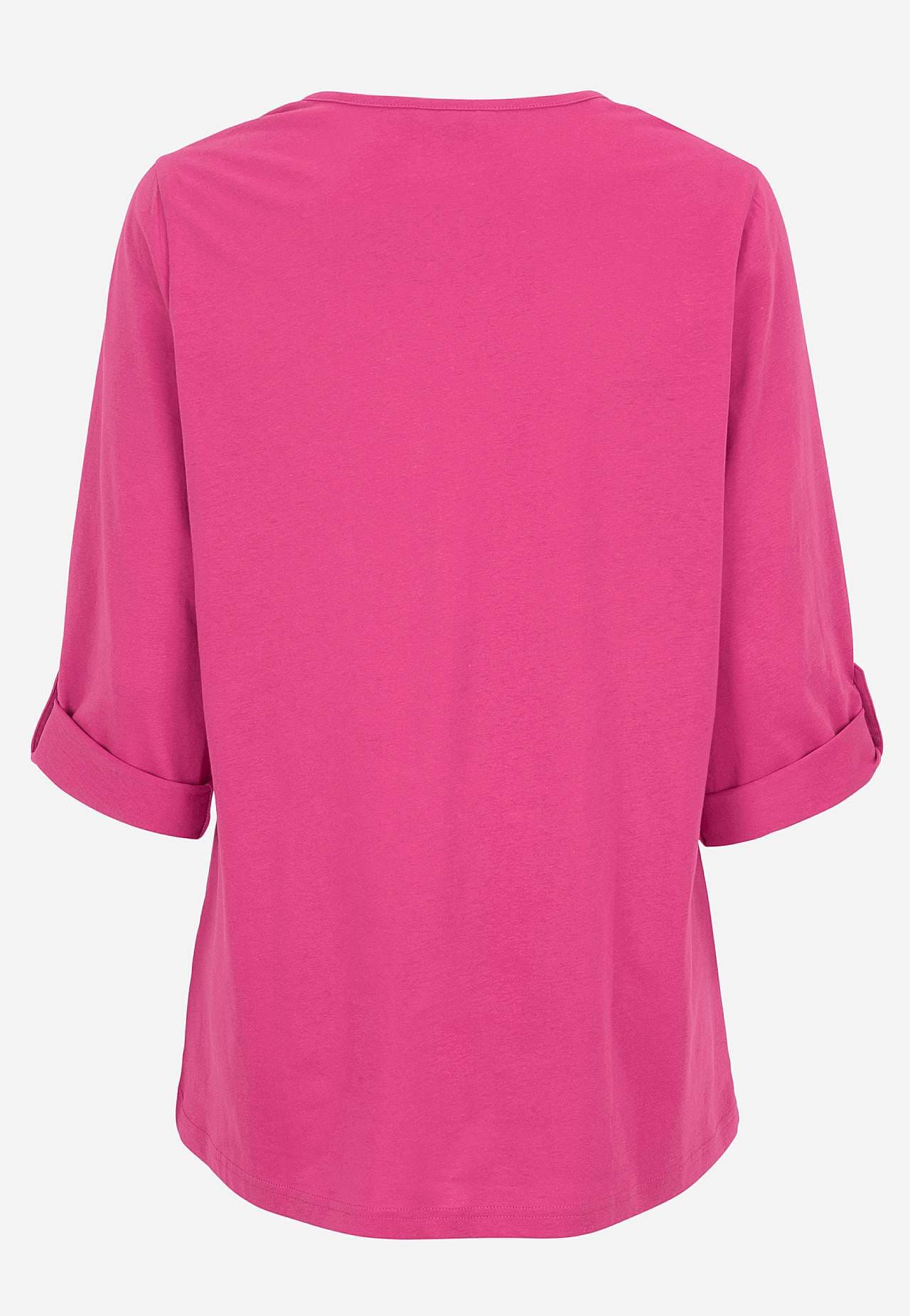Jerseytop med 3/4 lange ærmer
